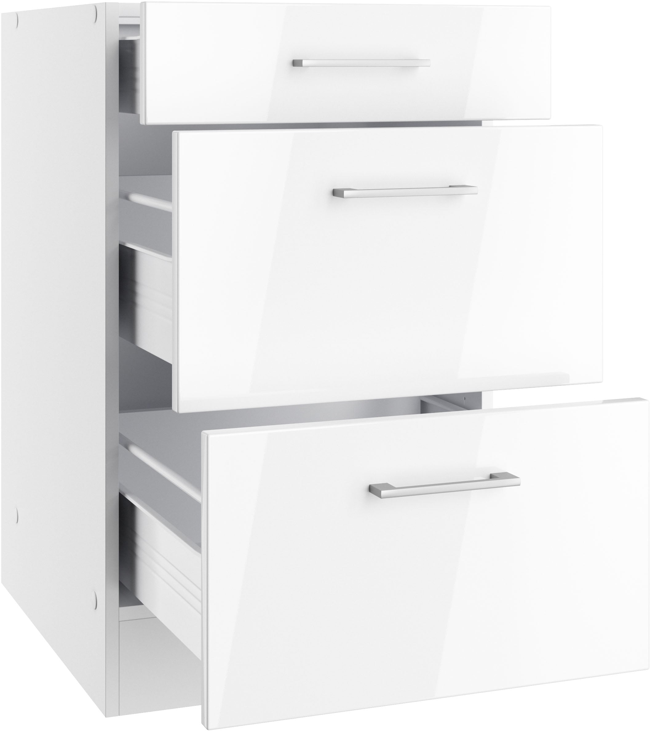 KOCHSTATION Unterschrank »KS-Milan«, HELD Möbel, Auszugschrank 100 cm, matte oder hochglänzende Fronten