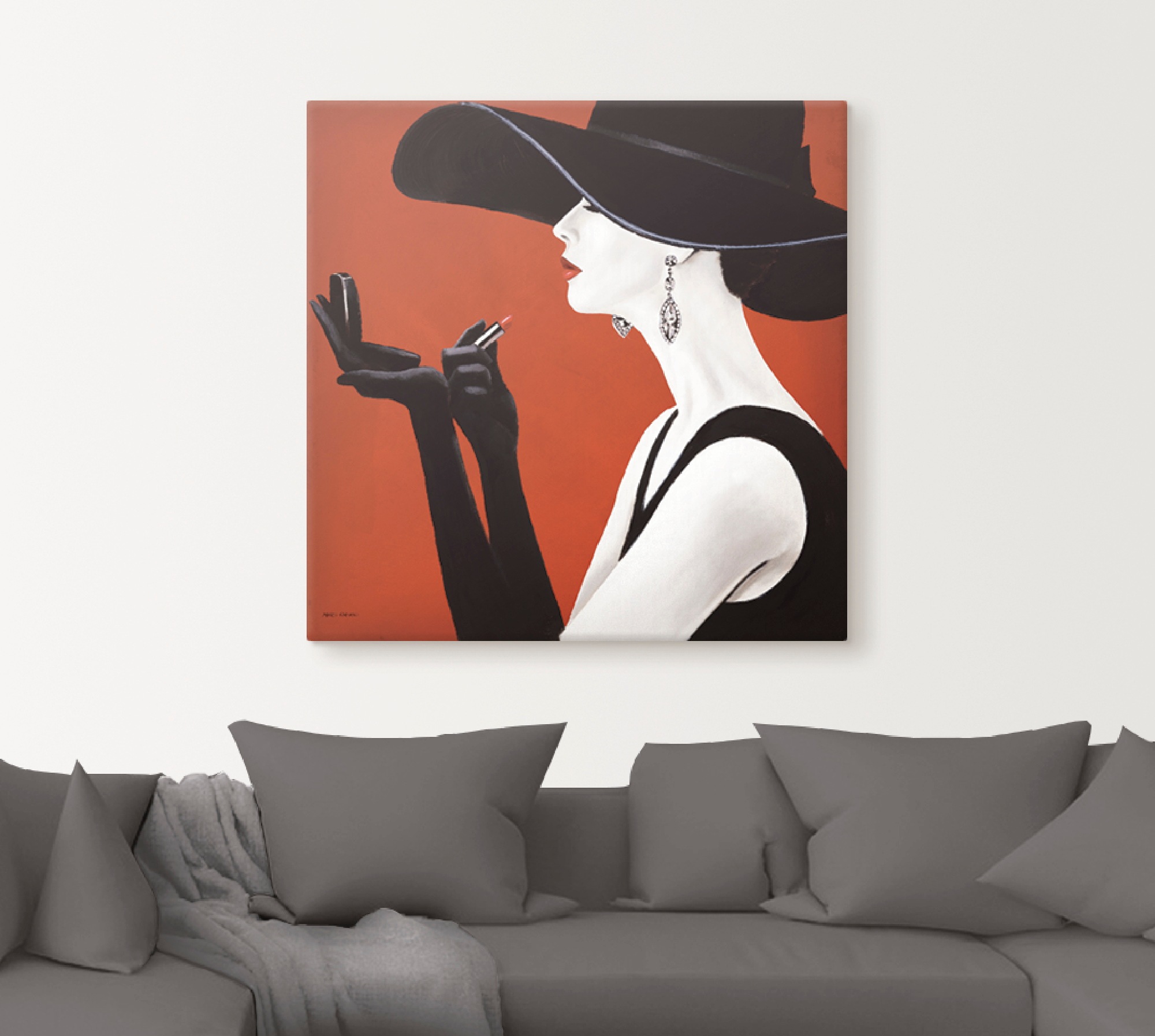 Artland Leinwandbild "Hut ab II" Frau 1 Stk. tlg. als Leinwandbild, Poster, günstig online kaufen