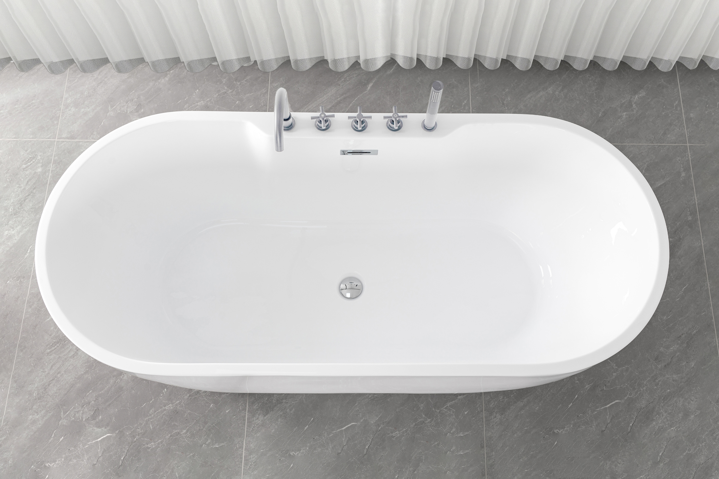 Sanotechnik Badewanne »ARUBA«, 170x75x58 cm, inklusive chromfarbener Armatur