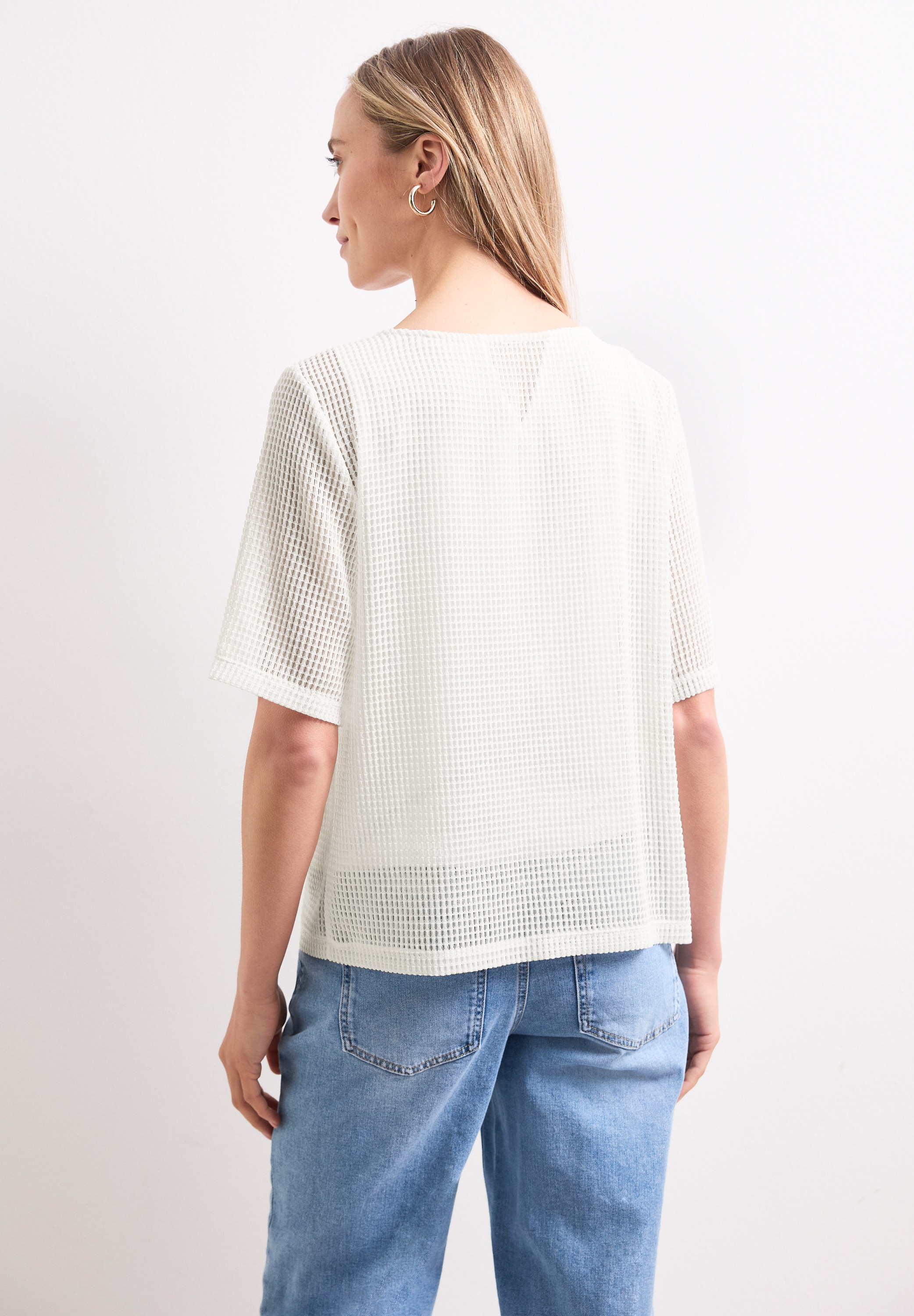 STREET ONE T-Shirt mit Mesh-Spitze