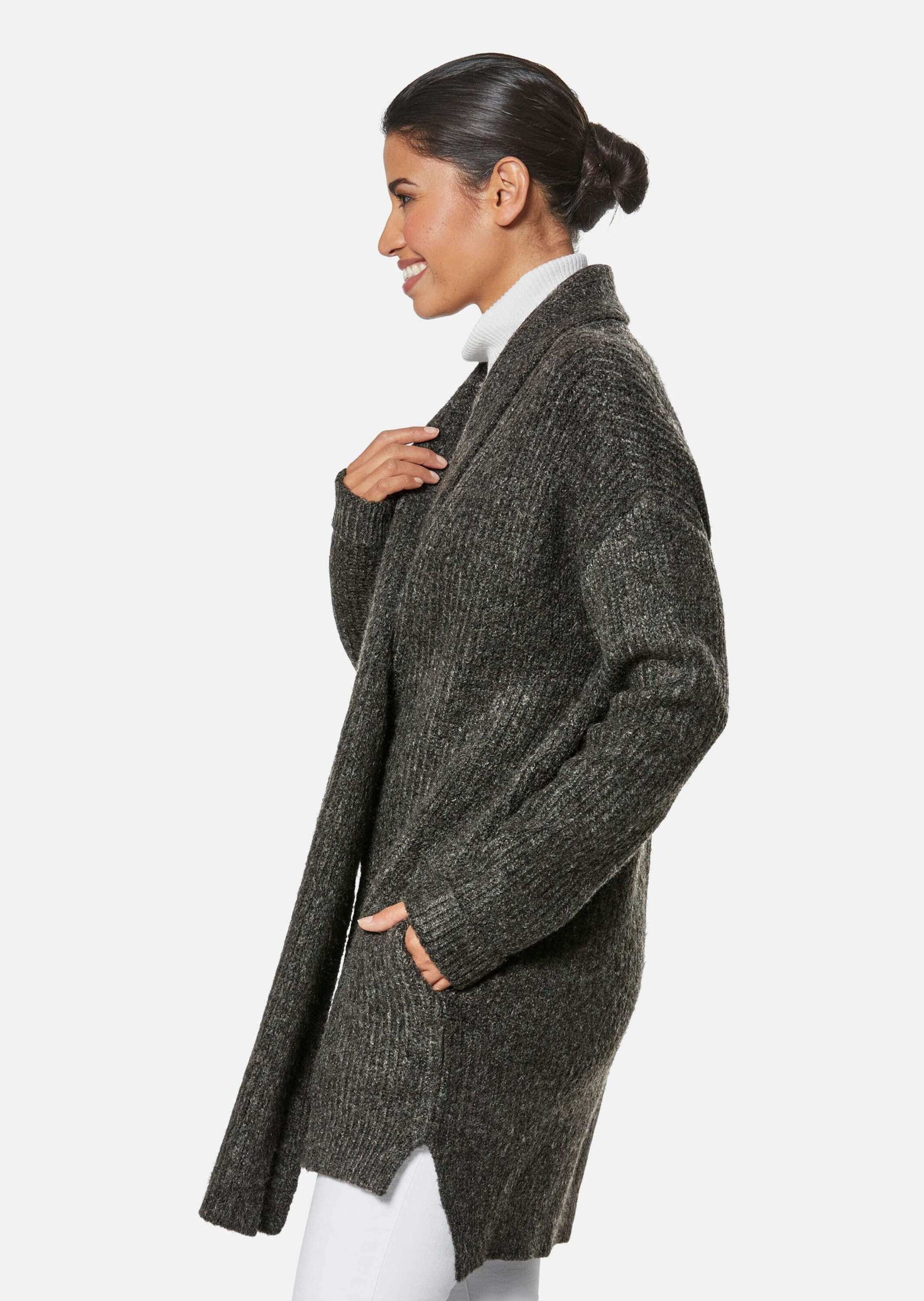 MADELEINE Strickjacke »Strickjacke Lange Strickjacke mit Glanz«