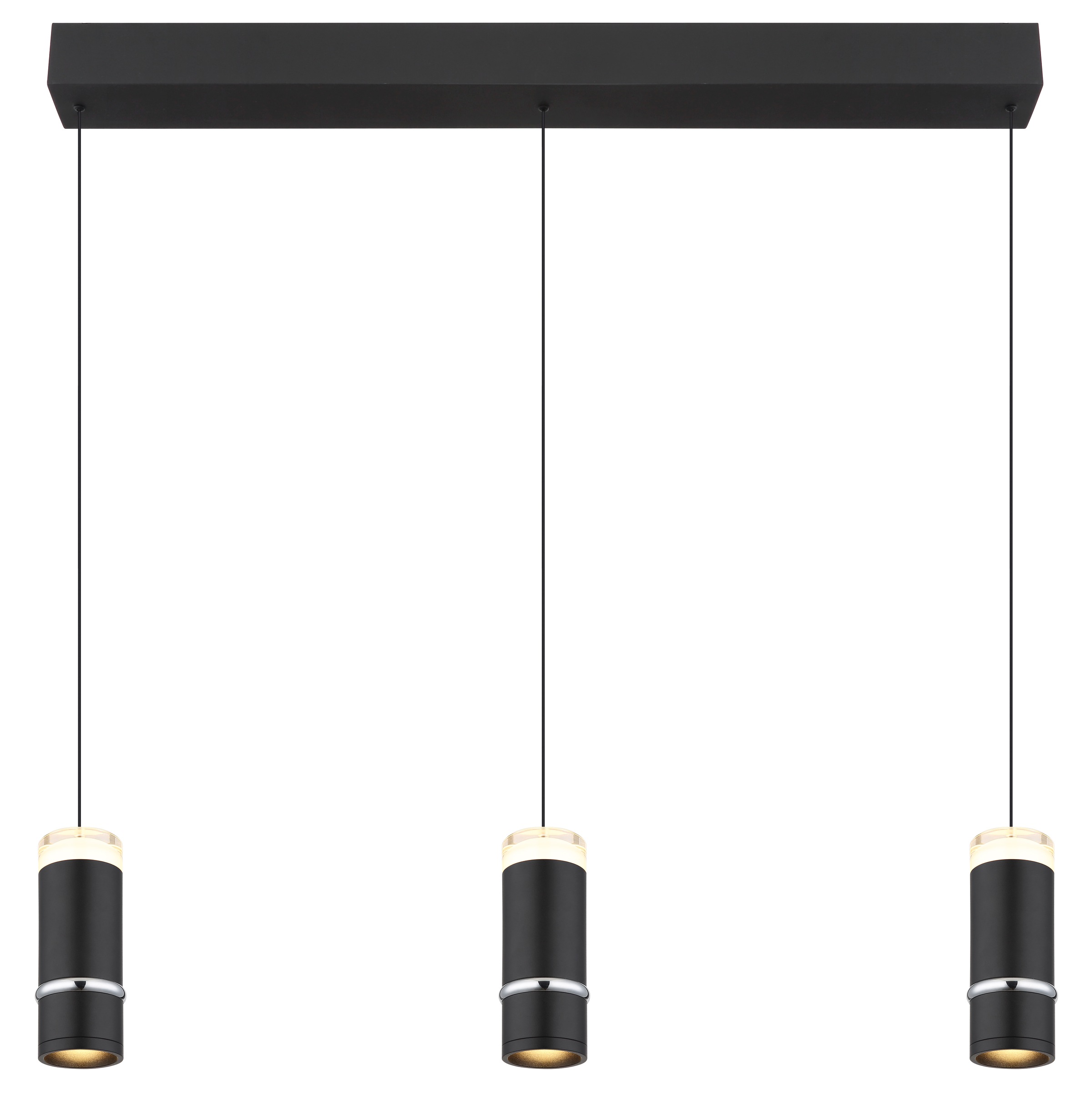 "GLOBO LIGHTING Hängeleuchte ""ALVARADO"", schwarz (schwarz matt), 1, H: 180cm, 1 Stk., Leuchten, Höhenverstellbare Hängeleuchte schwarz matt mit