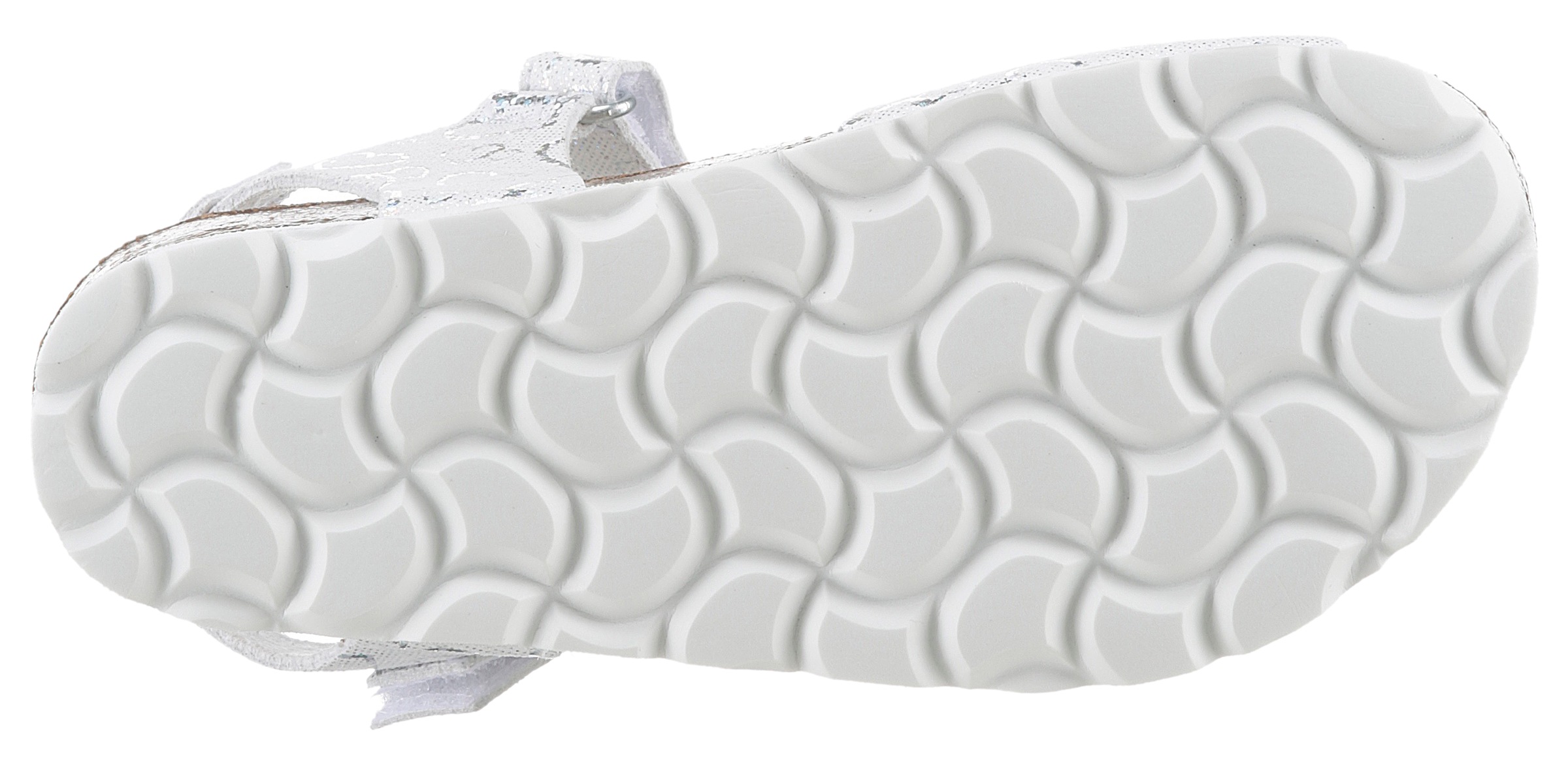 KIDSWORLD Sandale  , Sommerschuh, Klettschuh, Sandalette, mit schimmerndem Herzchenprint