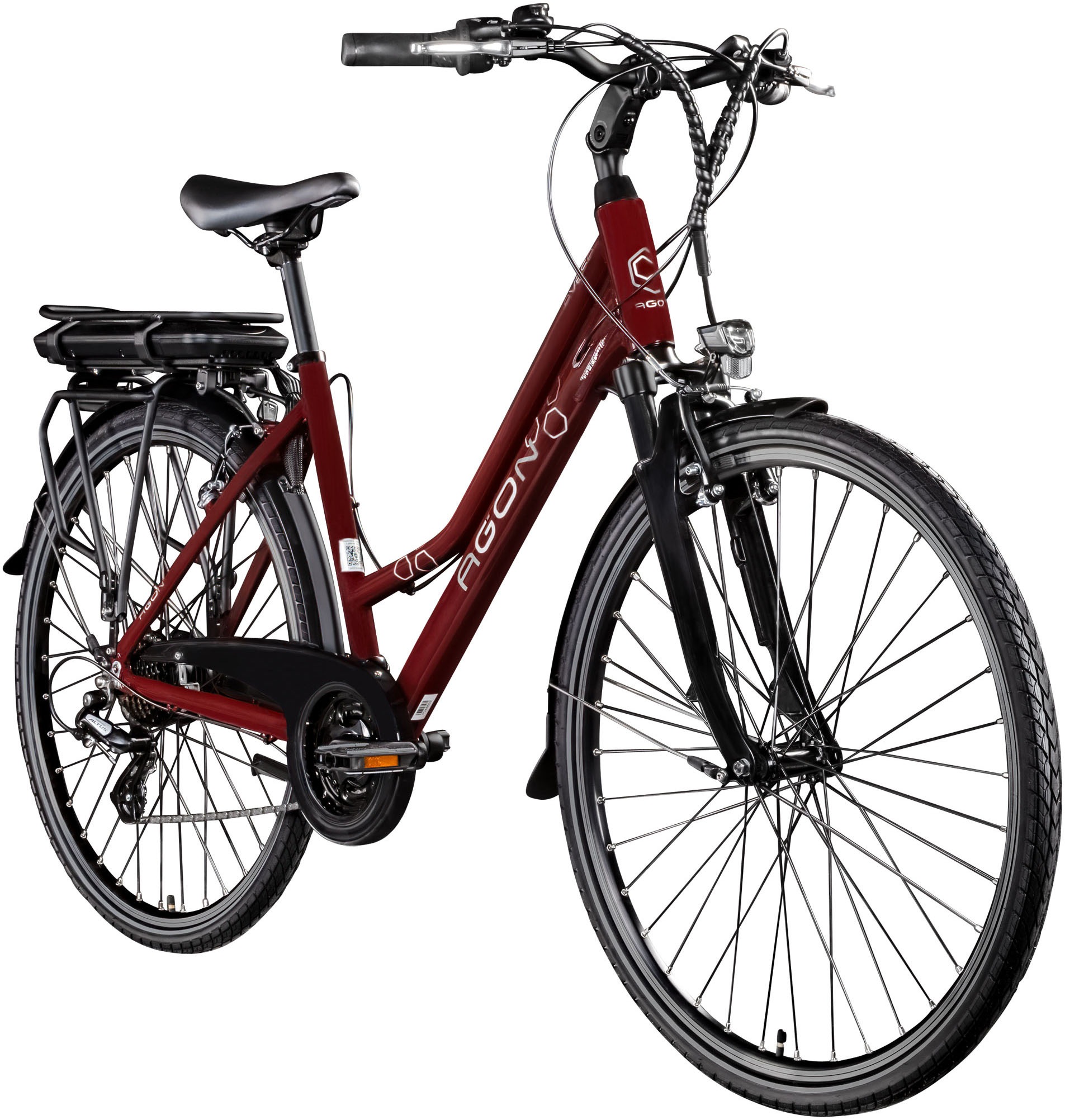 AGON "Avesa" 21 Gang Kettenschaltung Heckmotor 250 W Pedelec, Elektrofahrrad für Damen u. Herren