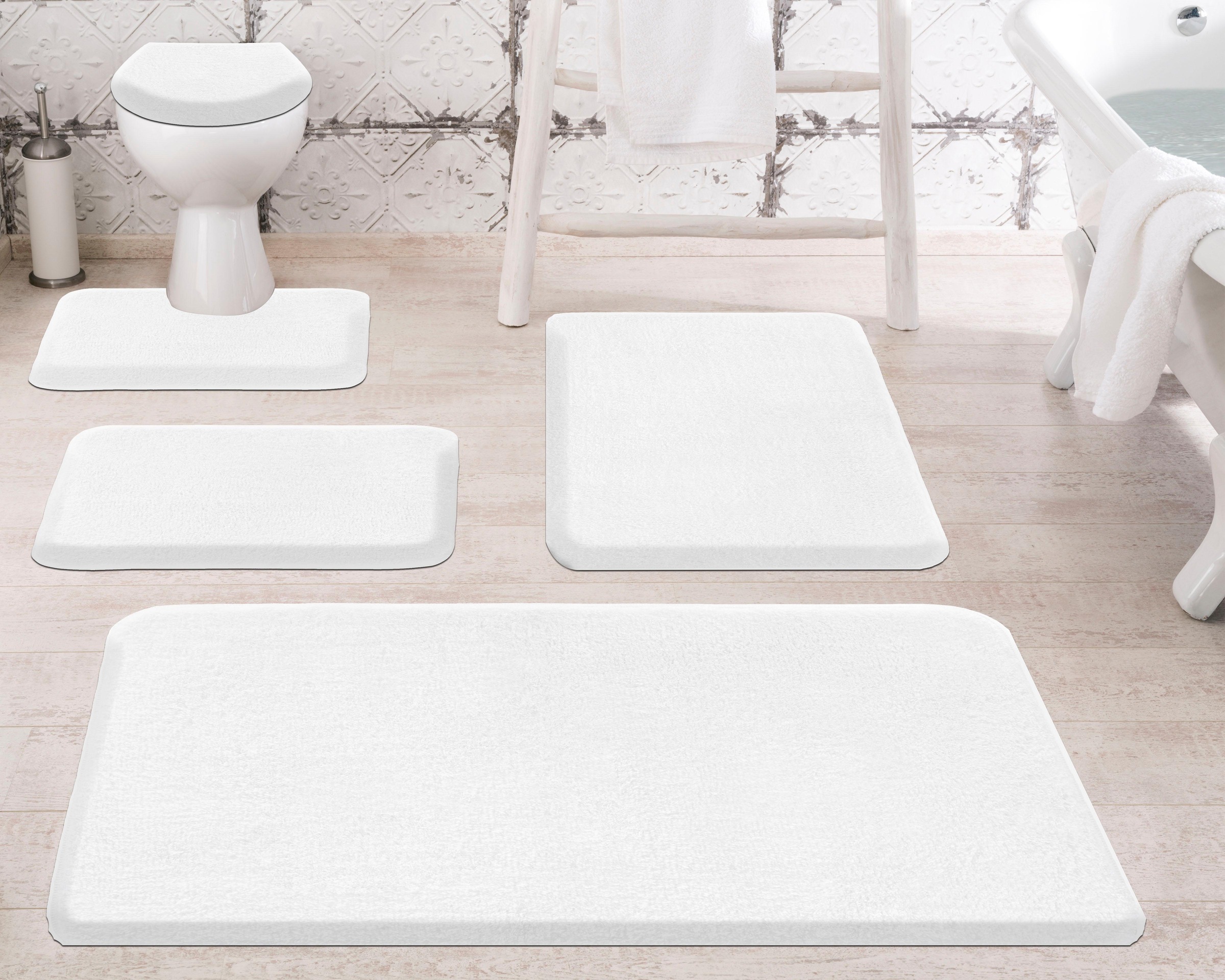 Grund Badematte "Melange" Höhe 27 mm rutschhemmend beschichtet fußbodenheizungsgeeignet besonders dichter Flor