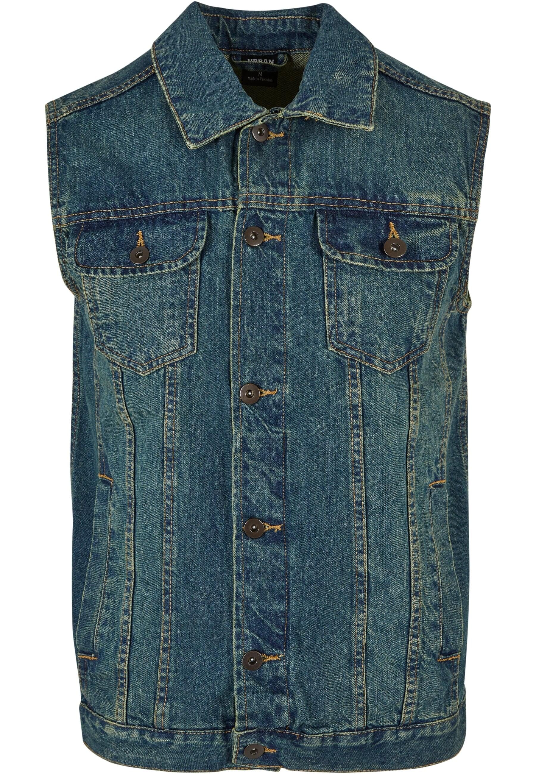 URBAN CLASSICS Jerseyweste "Urban Classics Herren Denim Vest" 1 Stk. günstig online kaufen