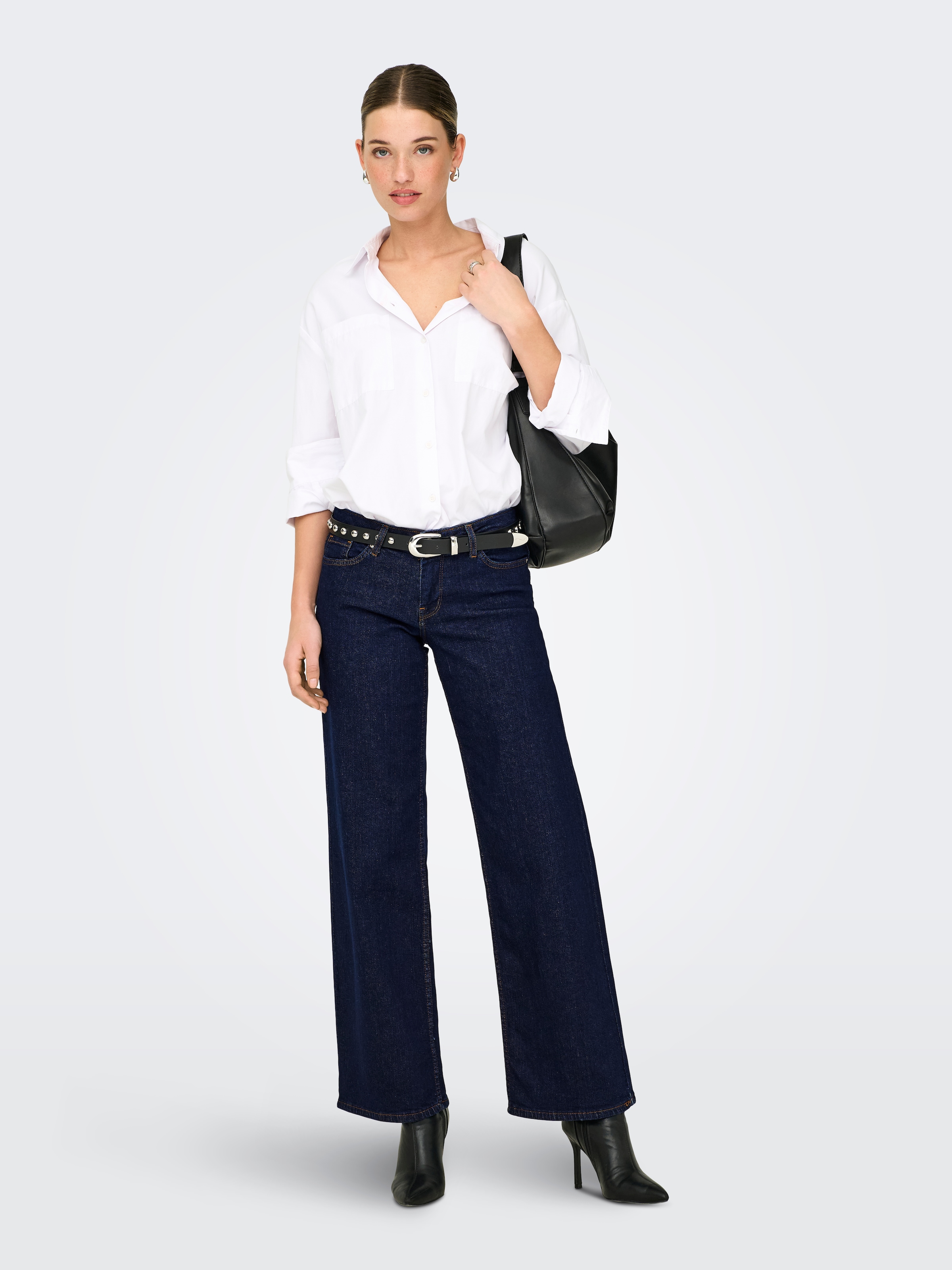 ONLY Low-rise-Jeans »ONLJUDY-O LW WIDE DNM RINSE TAI966« Baumwollmischung, low waist, wide fit