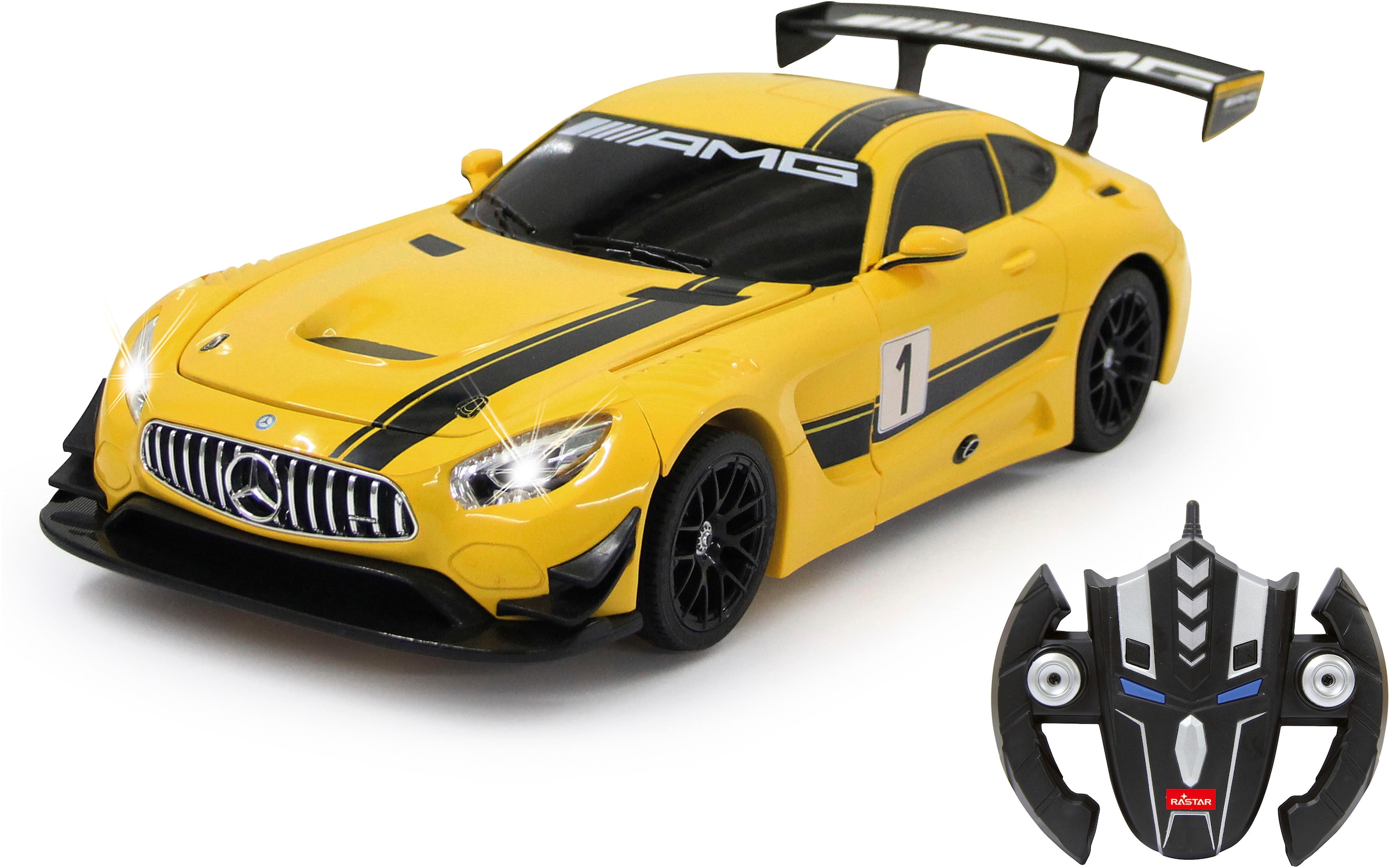 Jamara RC-Auto »Deluxe Cars, Mercedes-AMG GT3, 1:14, gelb, 2,4GHz«, mit Lautsprecher