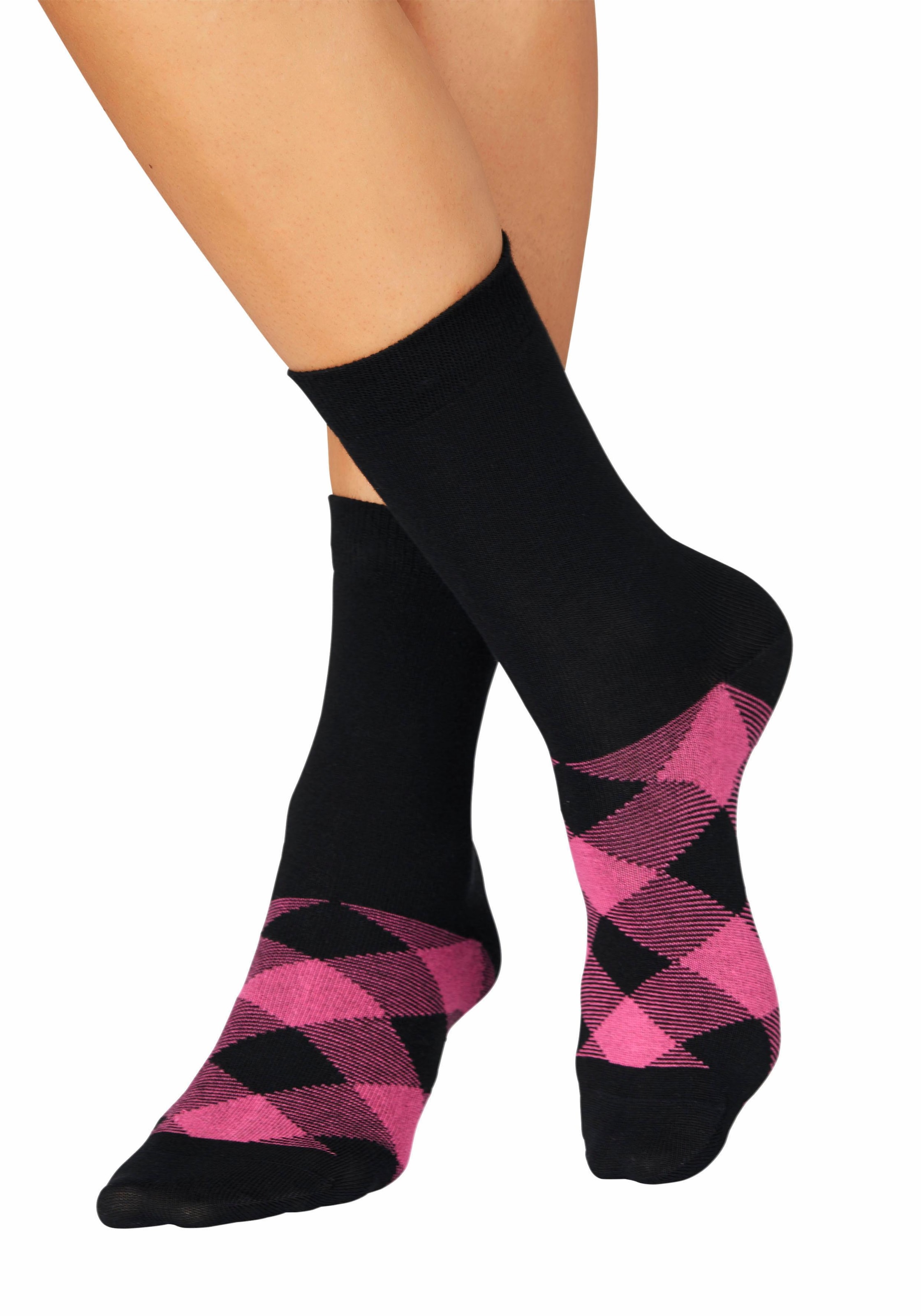 Black Friday H.I.S Socken, (7 Paar), in angesagtem Rhombenmuster | BAUR