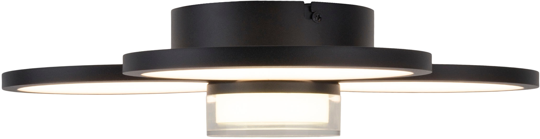 näve LED Deckenleuchte »Cimo«, 1 flammig, Leuchtmittel LED-Modul | LED wechselbar, stufenweise dimmbar per Wandschalter, Lichtfarbe warmweiß, schwarz