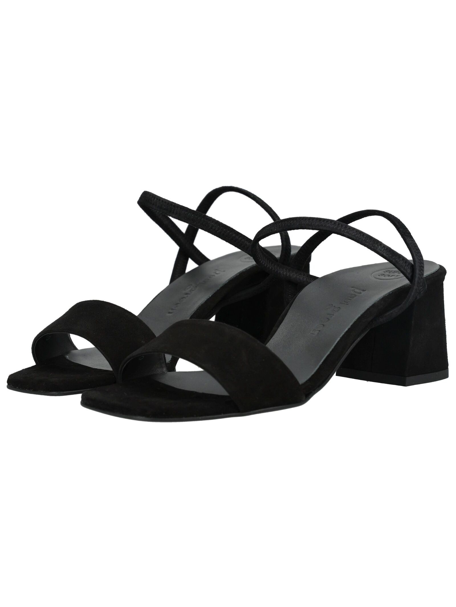 Riemchensandale PAUL GREEN "Paul Green Sandalen Veloursleder", Damen, Gr. 36, schwarz, Veloursleder, Schuhe Riemchensandale 3