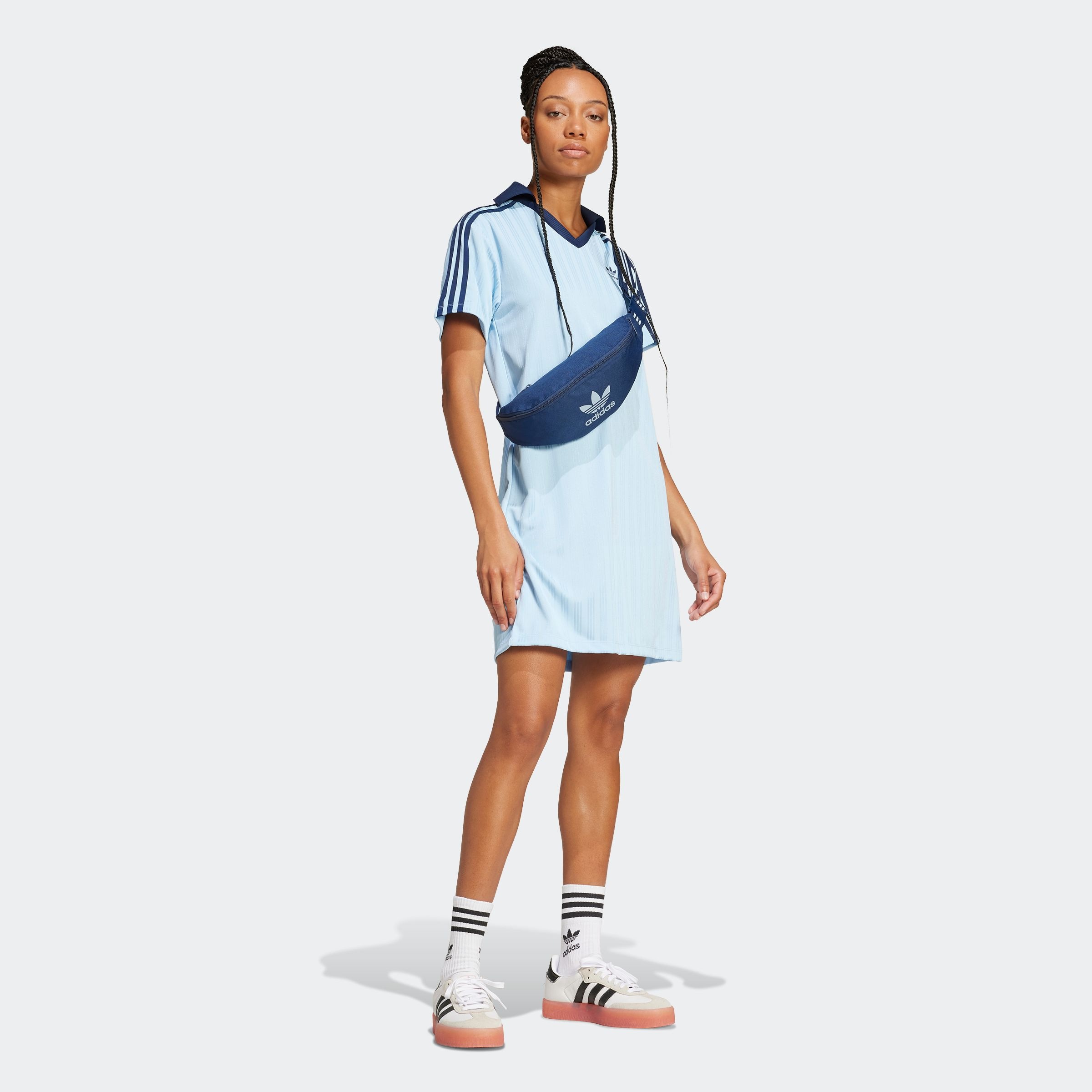 adidas Originals Shirtkleid "ADICOLOR JACQUARD V-NECK" 1 tlg. sportlich-läs günstig online kaufen