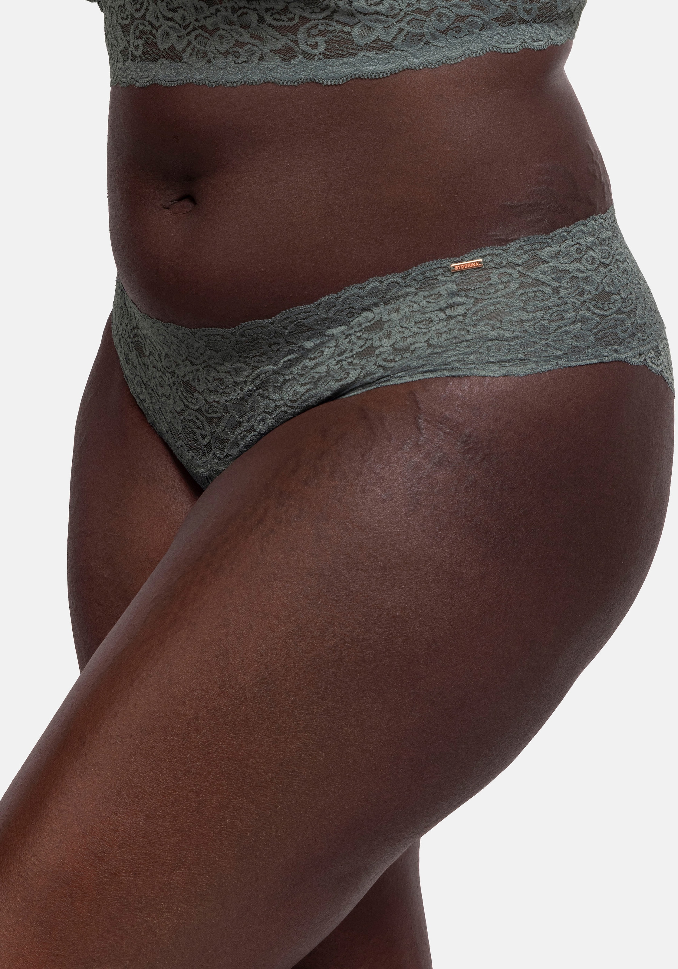 Dorina Slip »Lana«, (3er Pack), florale Spitze