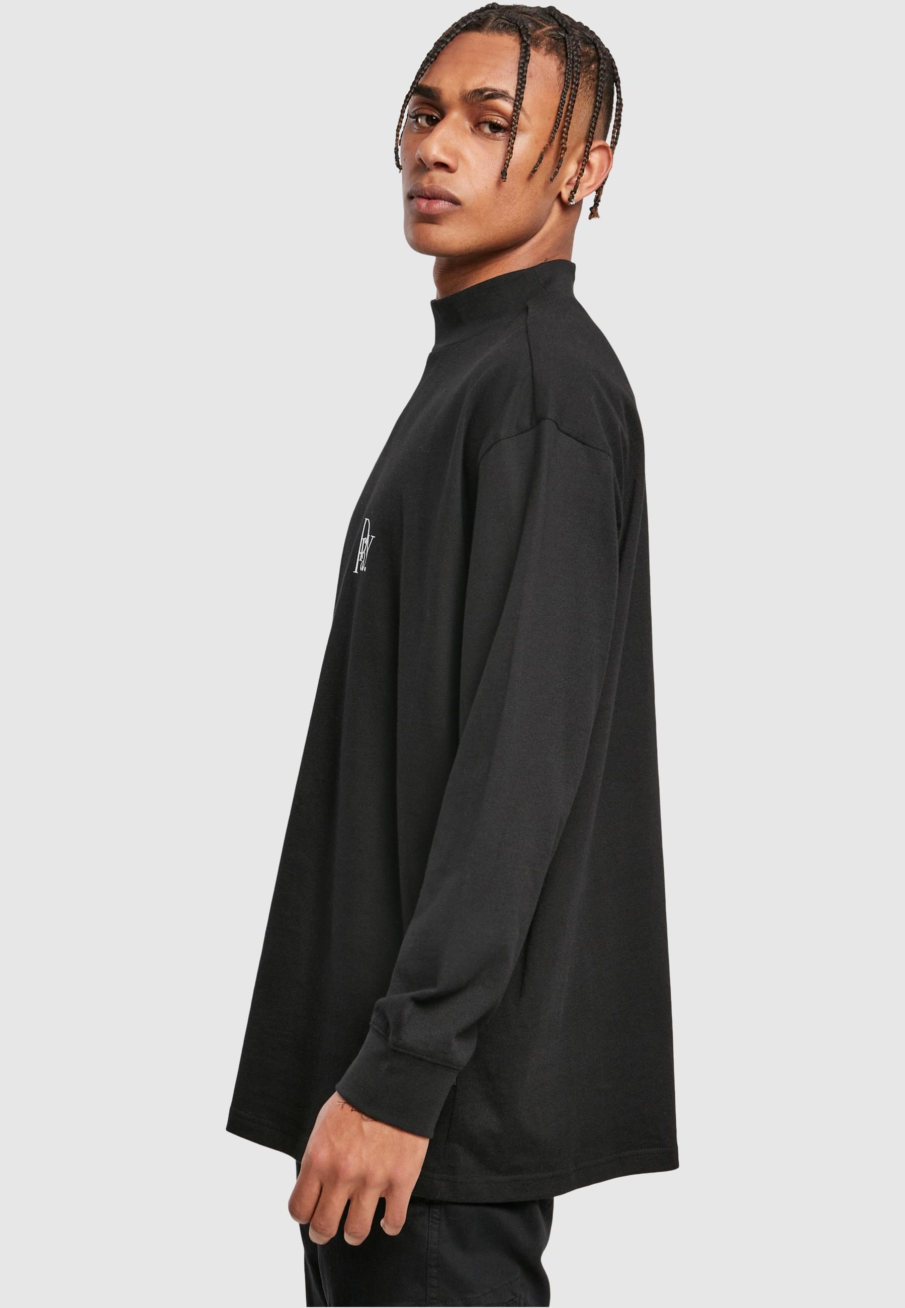 CAYLER & SONS Langarmshirt »Cayler & Sons Herren Prayor Black White Turtleneck Longsleeve«, (1 tlg.)