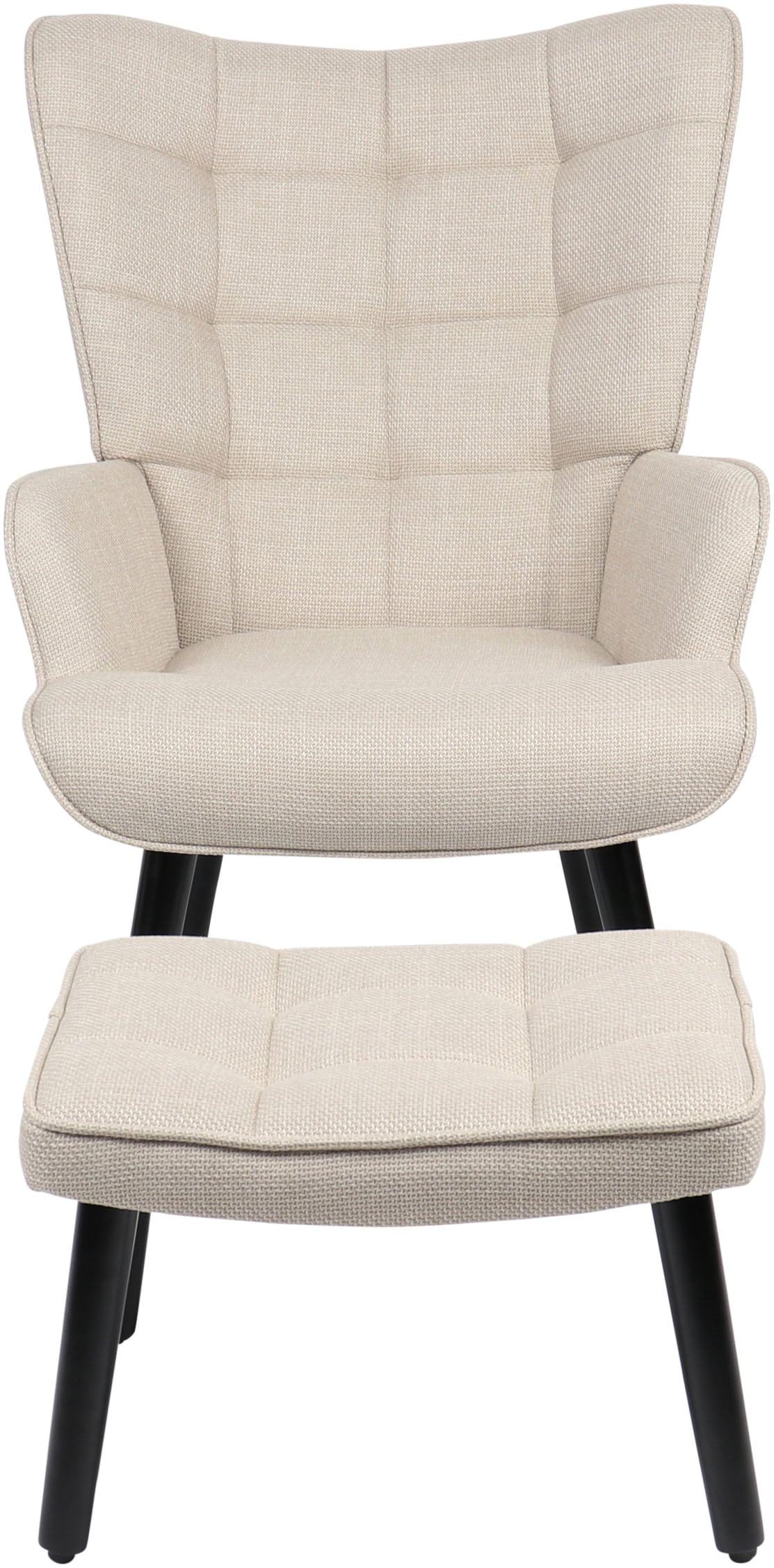 HELA Loungesessel "PAROS" Set, Sessel mit Hocker, 2 Stk. tlg. Sessel mit Ho günstig online kaufen