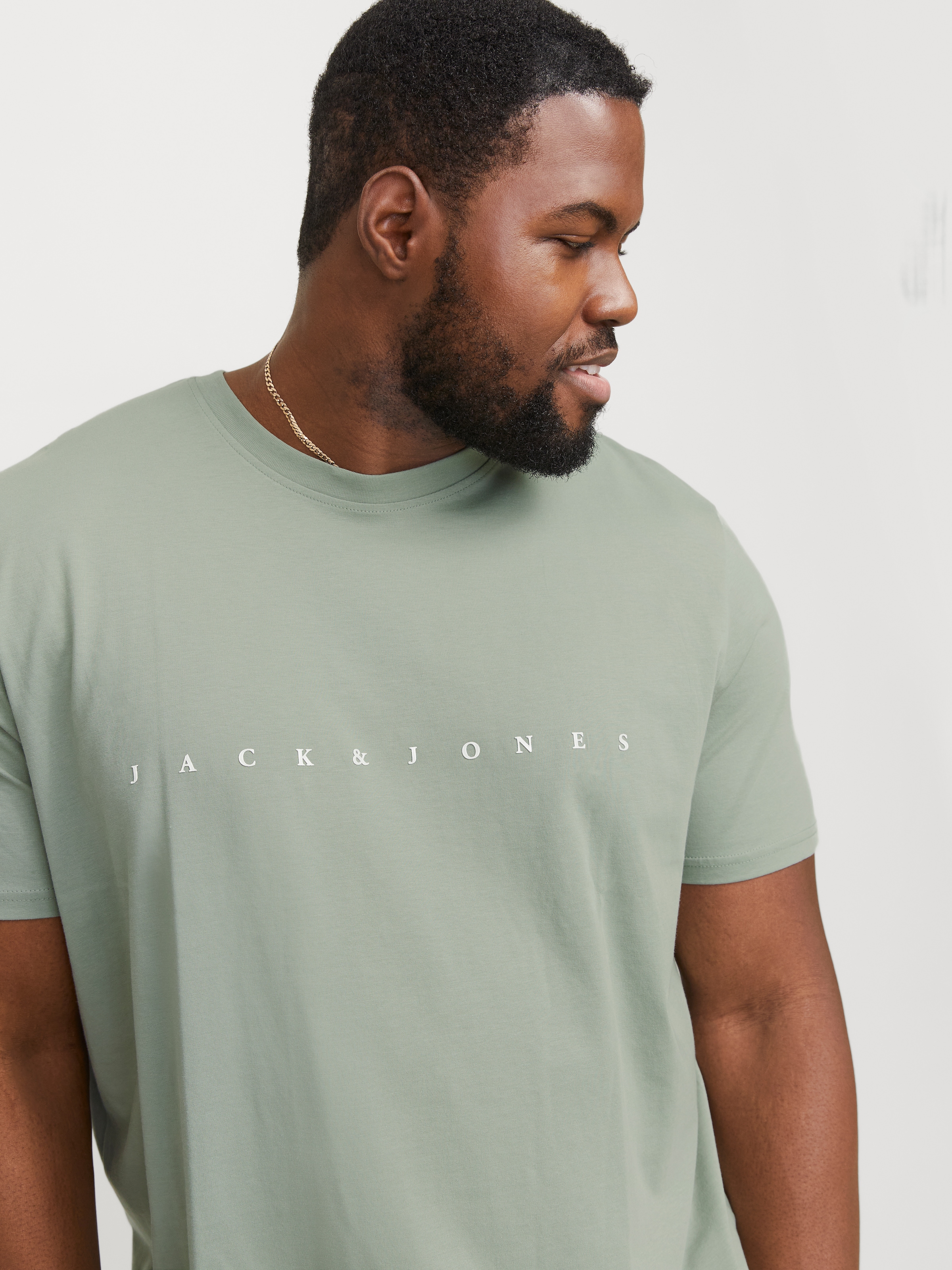 Jack & Jones PlusSize Rundhalsshirt »JJESTAR JJ TEE SS NOOS PLS«, mit Logo Schriftzug