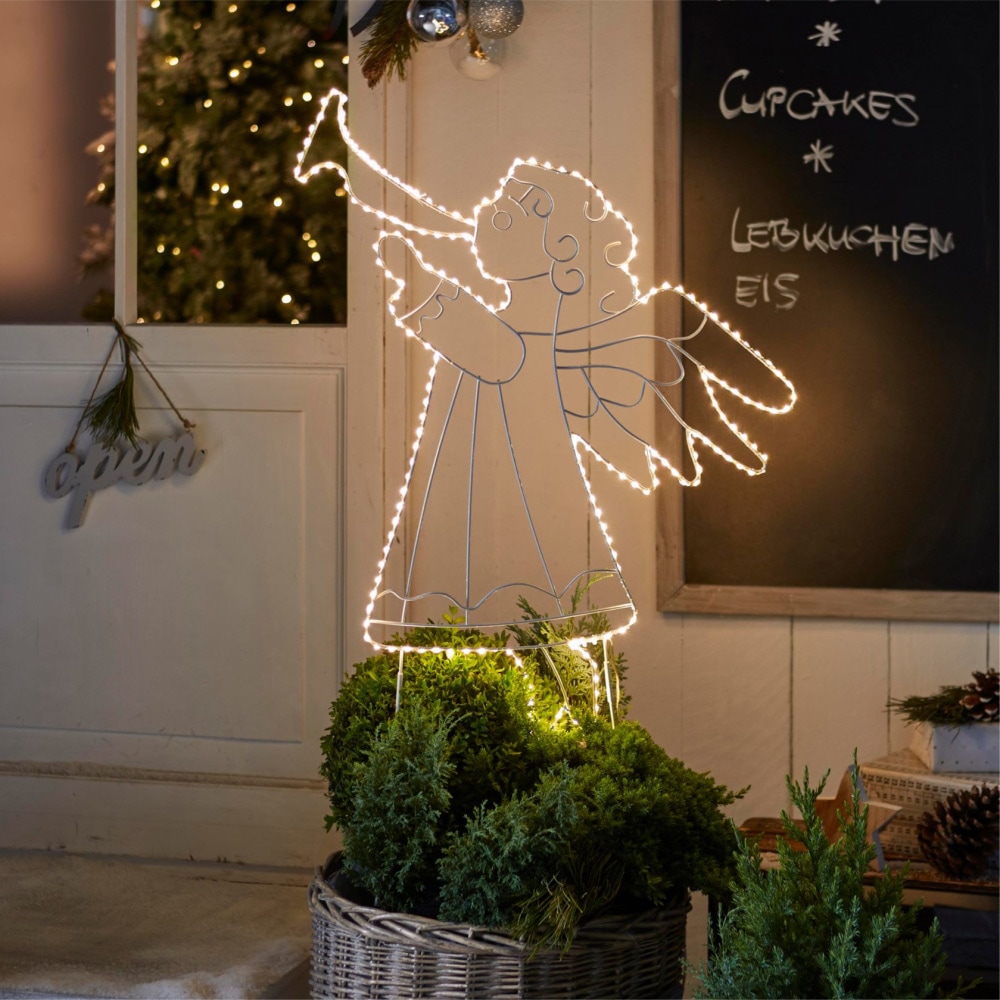 Schneider LED Dekoobjekt »Trompeten-Enge«, mit 210 warmweißen LEDs, Höhe 69  cm, Weihnachtsdeko aussen kaufen | BAUR