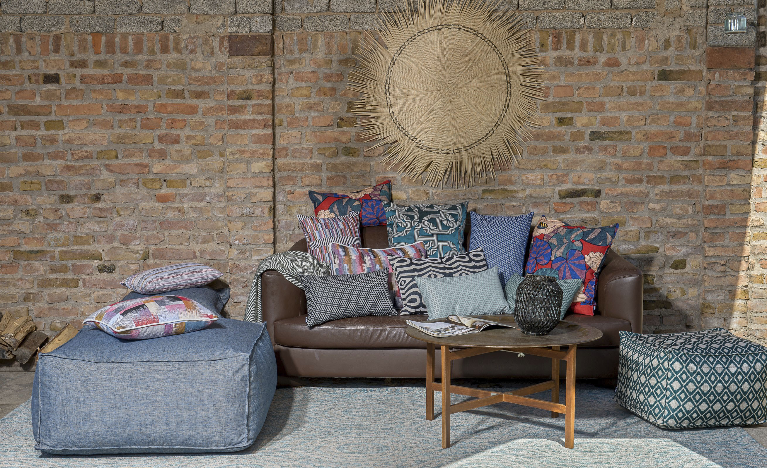 H.O.C.K. Dekokissen "Hugo" mit trendigem Muster, Kissenhülle mit Füllung, 1 günstig online kaufen