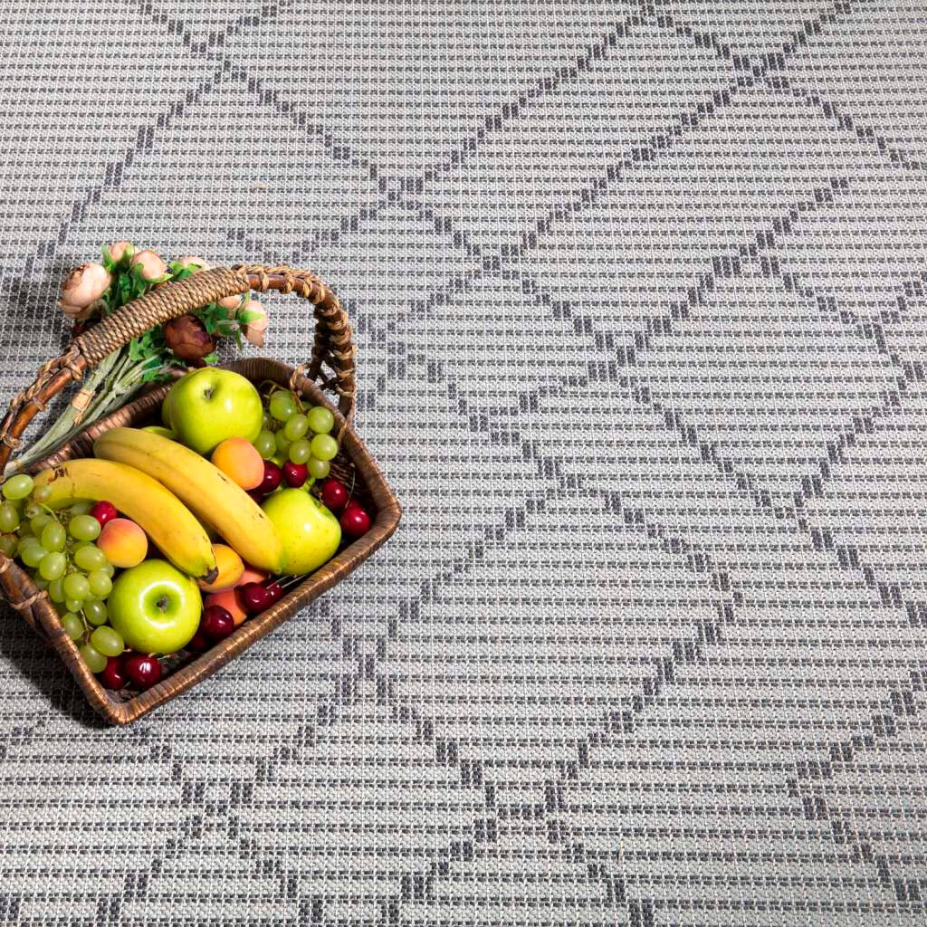 Carpet City Outdoorteppich »PALM3526«, rechteckig, 5 mm Höhe, Wetterfest & UV-beständig, für Balkon, Terrasse, Küche, flach gewebt