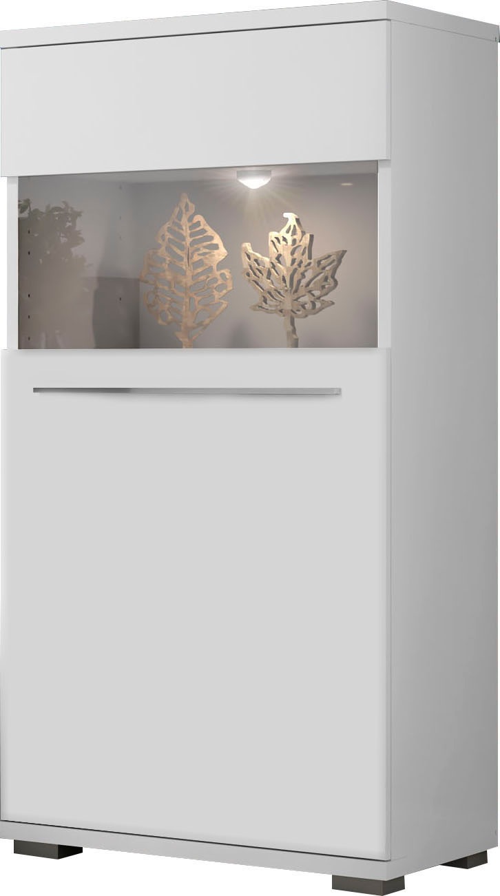 Places of Style Highboard "Piano Vitrine", (H/B/T): 123/60/40,2cm), UV lack günstig online kaufen