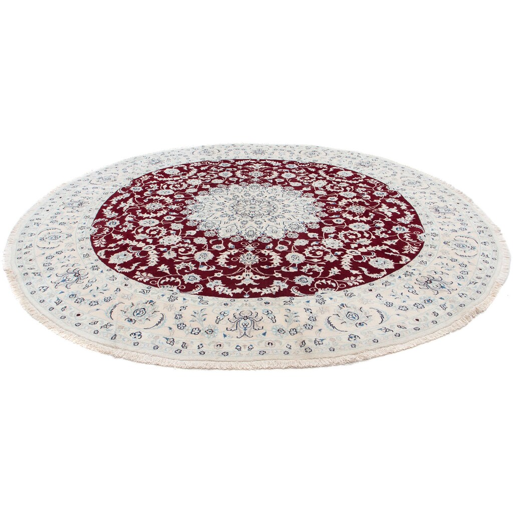 Wohnen Teppiche morgenland Wollteppich »Nain Medaillon Rosso scuro 250 x 250 cm«, rund, 1 mm Höhe, Unikat mit Zertifikat dunkelr Wohnen Teppiche morgenland Wollteppich »Nain Medaillon Rosso scuro 250 x 250 cm«, rund, 1 mm Höhe, Unikat mit Zertifikat dunkelr