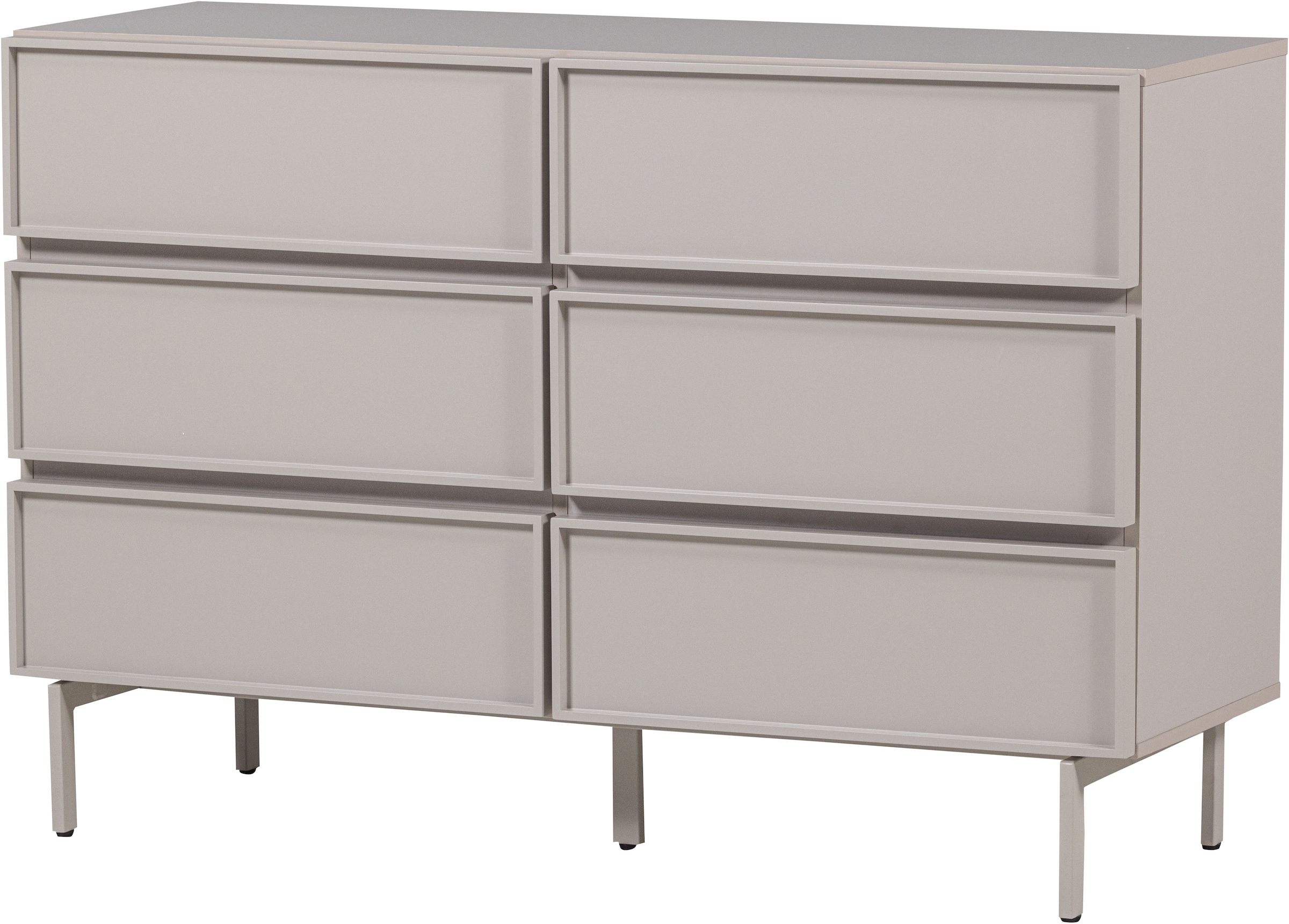 WOOOD Sideboard "Tours mit Melamin-MDF und breiter Ausführung B 120 x T 42 x H 80 cm" Tragkraft Deckplatte 50 kg, schmutzabweisende Oberfläche
