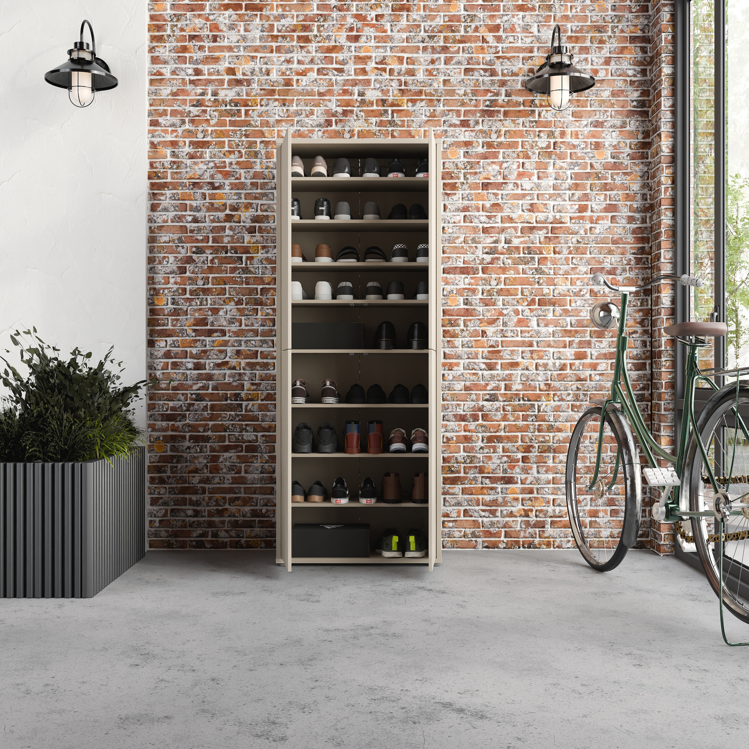 FORTE Schuhschrank »Alice Springs«, (B/H/T 74,5/191,9/34,9 cm), Stauraumschrank, Mehrzweckschrank, Breite 74,5 cm, mit 8 Böden