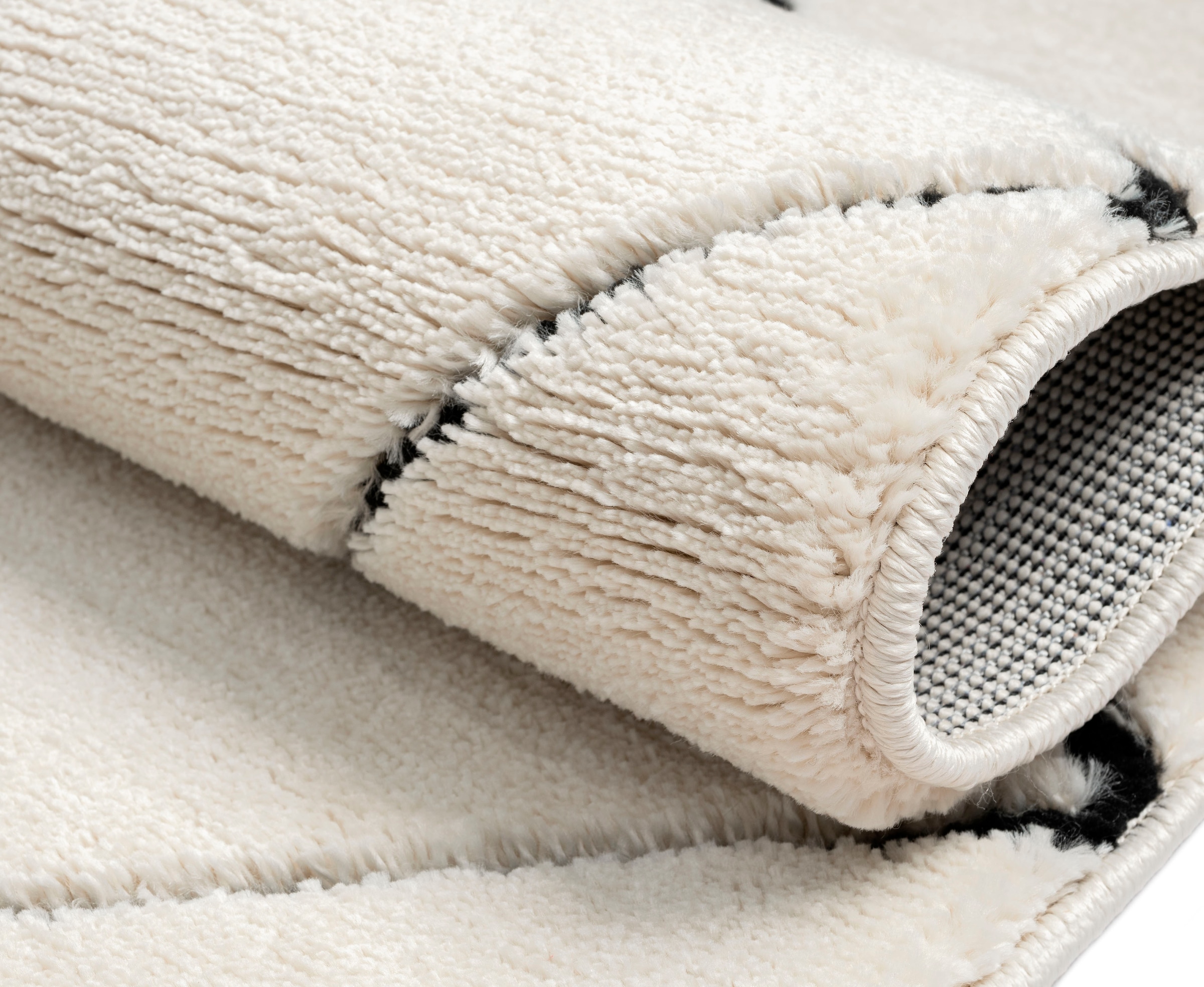 Myflair Möbel & Accessoires Hochflor-Teppich »Moroccan Square«, rechteckig, 24 mm Höhe, modern, marokkanisches Design, Rauten Muster, weich durch Hochflor