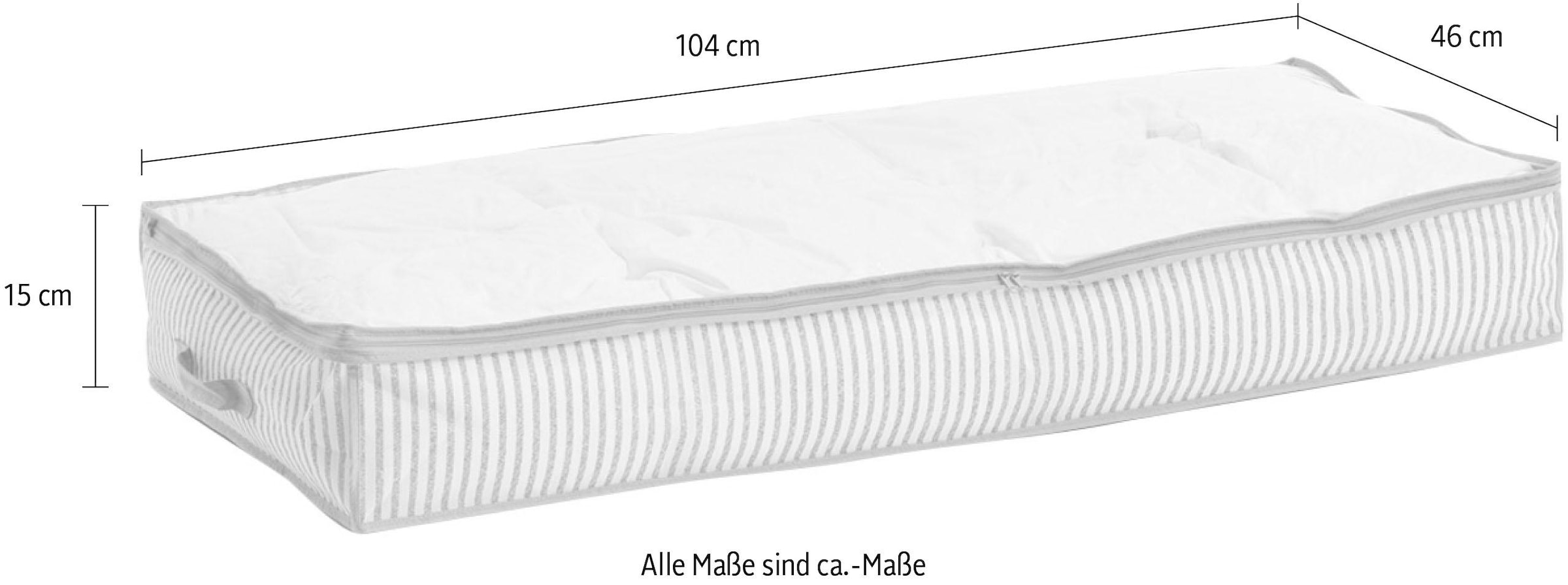 Zeller Present Aufbewahrungstasche »Stripes«, (2 tlg.), Vlies, beige