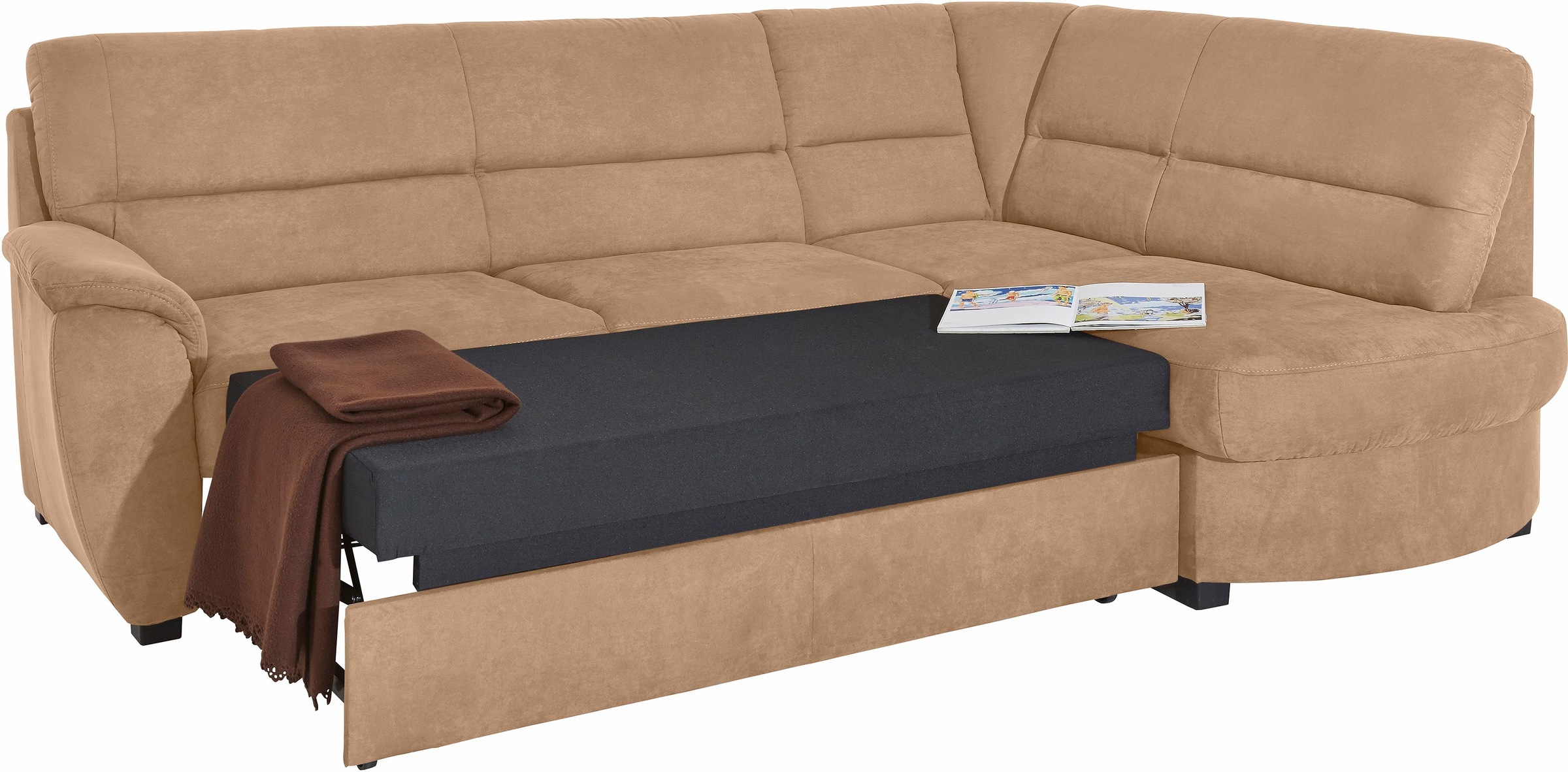 sit&more Ecksofa »Pandora L-Form«, wahlweise mit Bettfunktion und Bettkasten