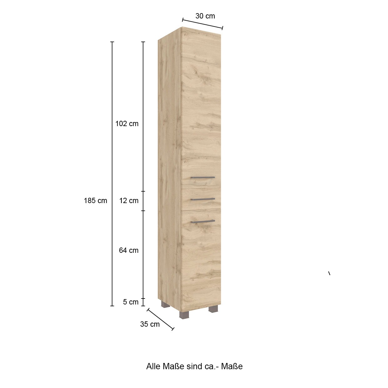 welltime Badmöbel-Set »Chicago«, (5 St., Spiegelschrank, Unterbeckenschrank, Hängeschrank, Unterschrank etc.)