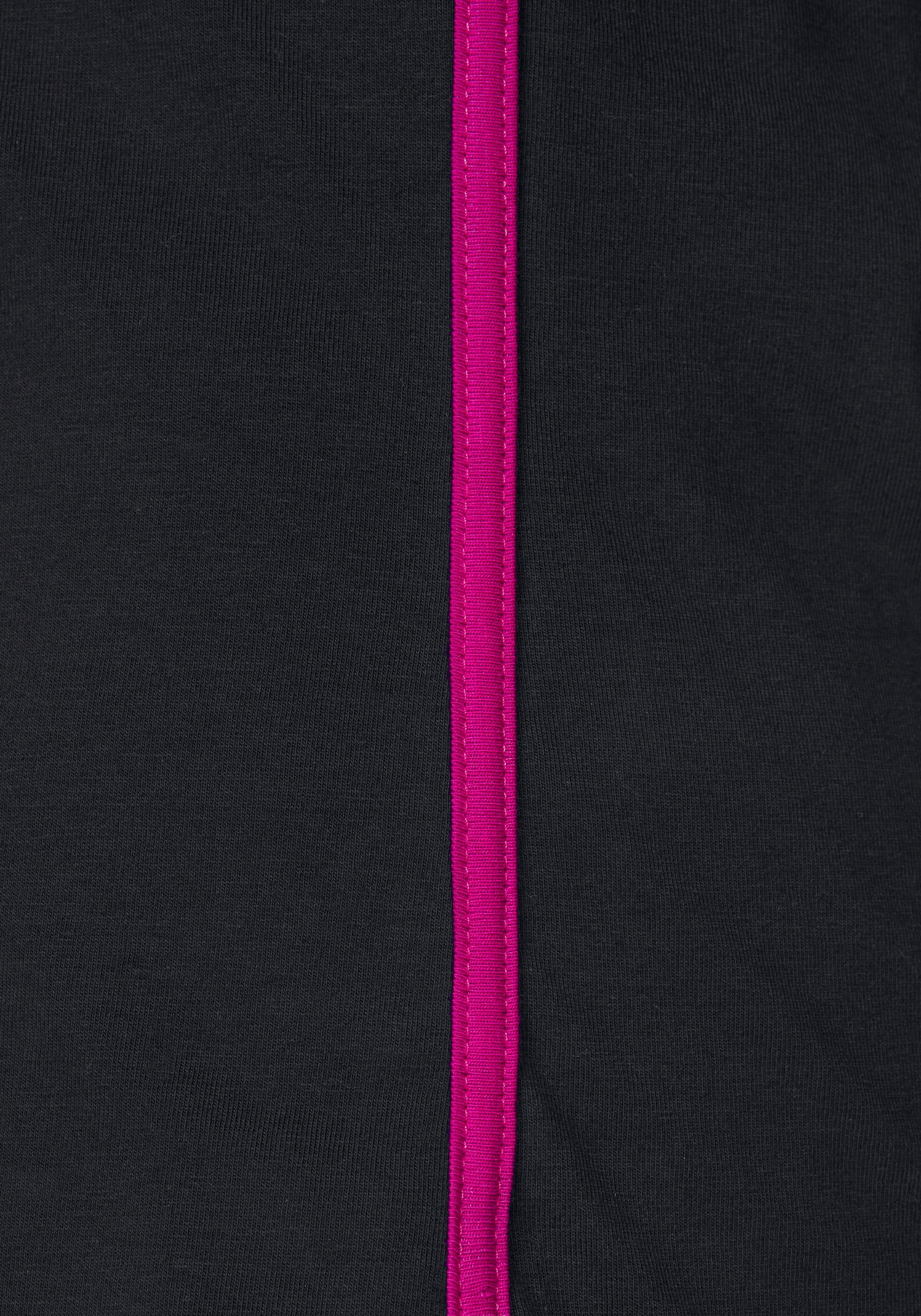 H.I.S T-Shirt, Kurzarm, figurfreundlicher Schnitt, unifarben, V-Ausschnitt