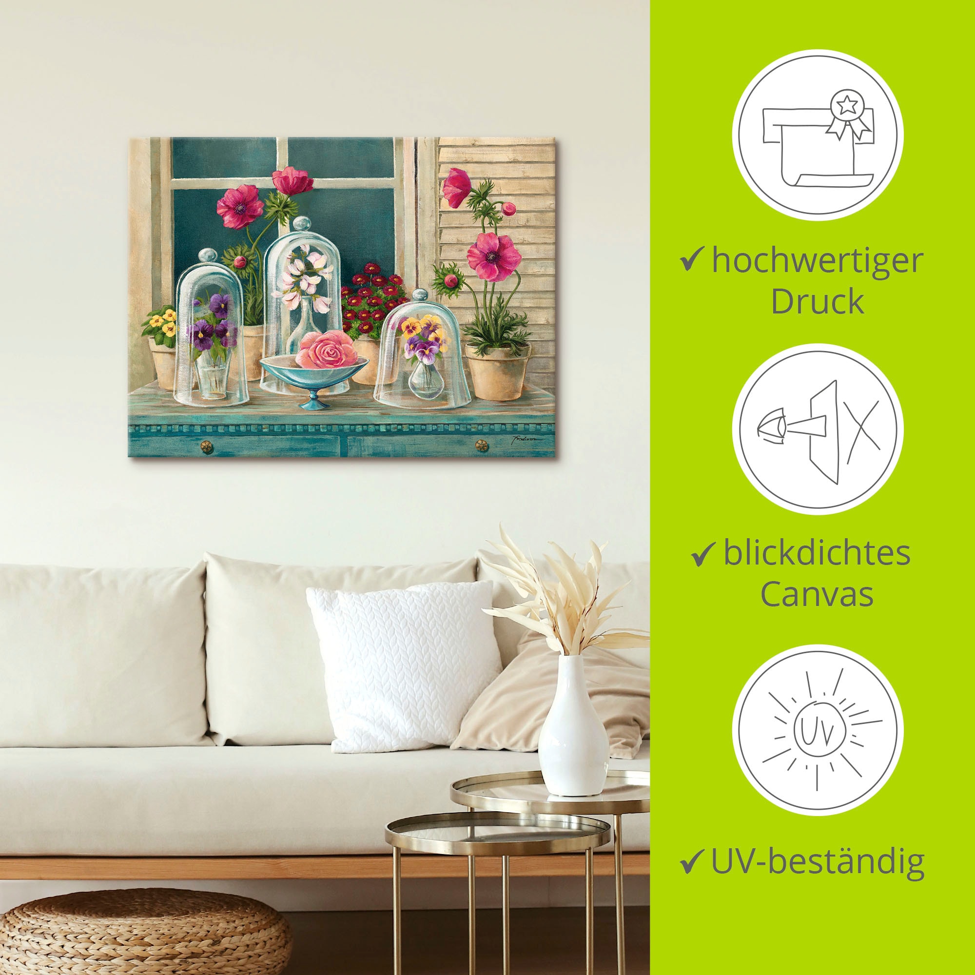 Artland Wandbild »Kollektion mit Blumen«, Arrangements, (1 St.), als Alubild, Outdoorbild, Leinwandbild in verschied. Größen