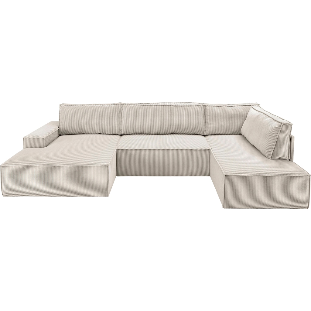 Home affaire Wohnlandschaft »SHERWOOD XXL 329 cm Schlafsofa, U-Form«