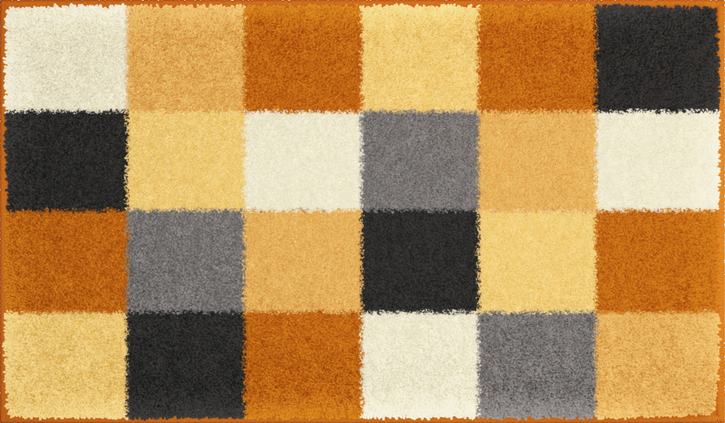 Thumbnail - Grund Badematte "BONA" Höhe 20 mm fußbodenheizungsgeeignet rutschhemmender Rücken, kariert, flauschig, weich