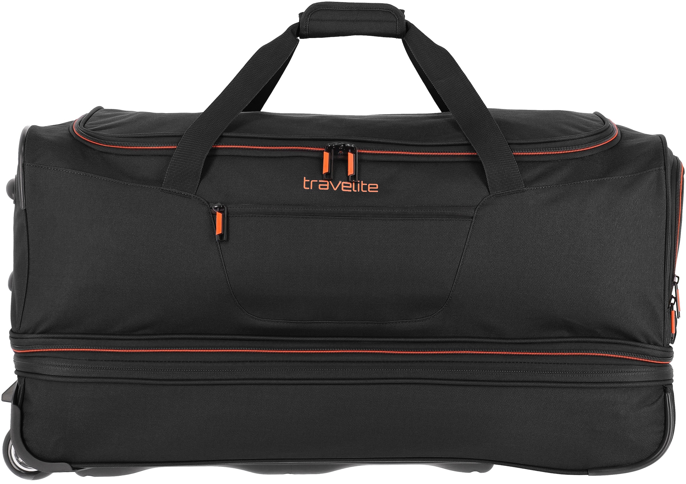 travelite Reisetasche »BASICS, 70 cm«, Duffle Bag Sporttasche mit Trolleyfunktion und Volumenerweiterung