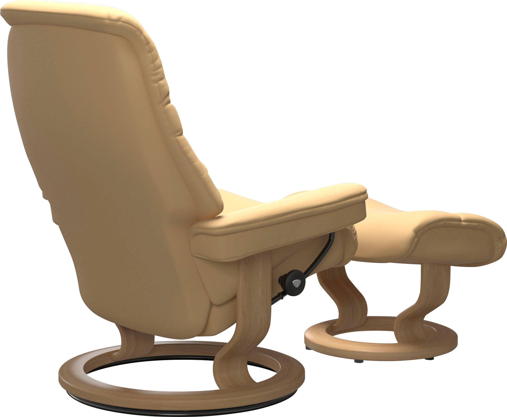 Thumbnail - Stressless Relaxsessel "Sunrise" Relaxsessel mit Hocker, mit Classic Base, Größe M, Gestell Eiche