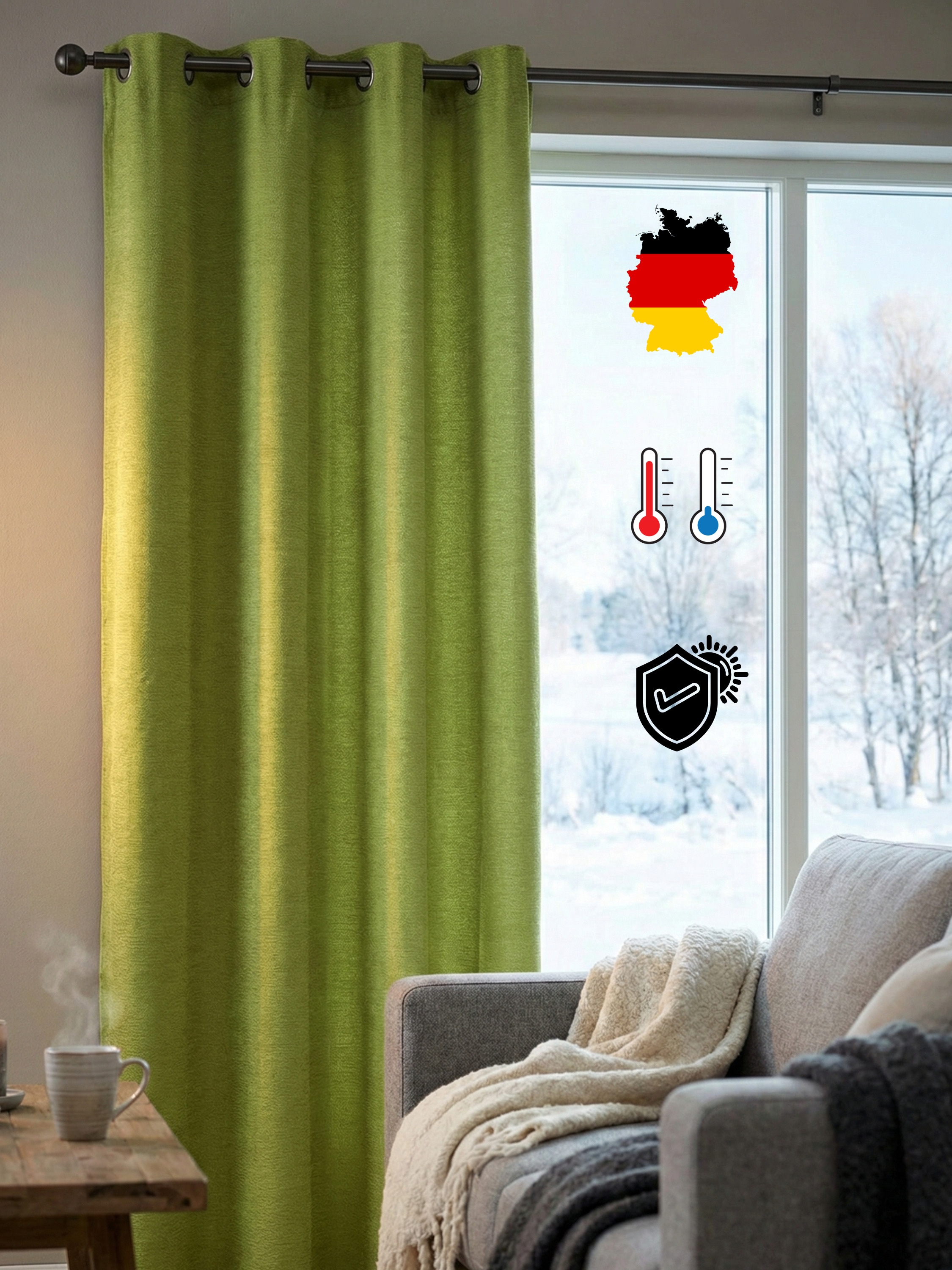 Wirth Vorhang "Trondheim B" Ösen 1 Stk. tlg. günstig online kaufen