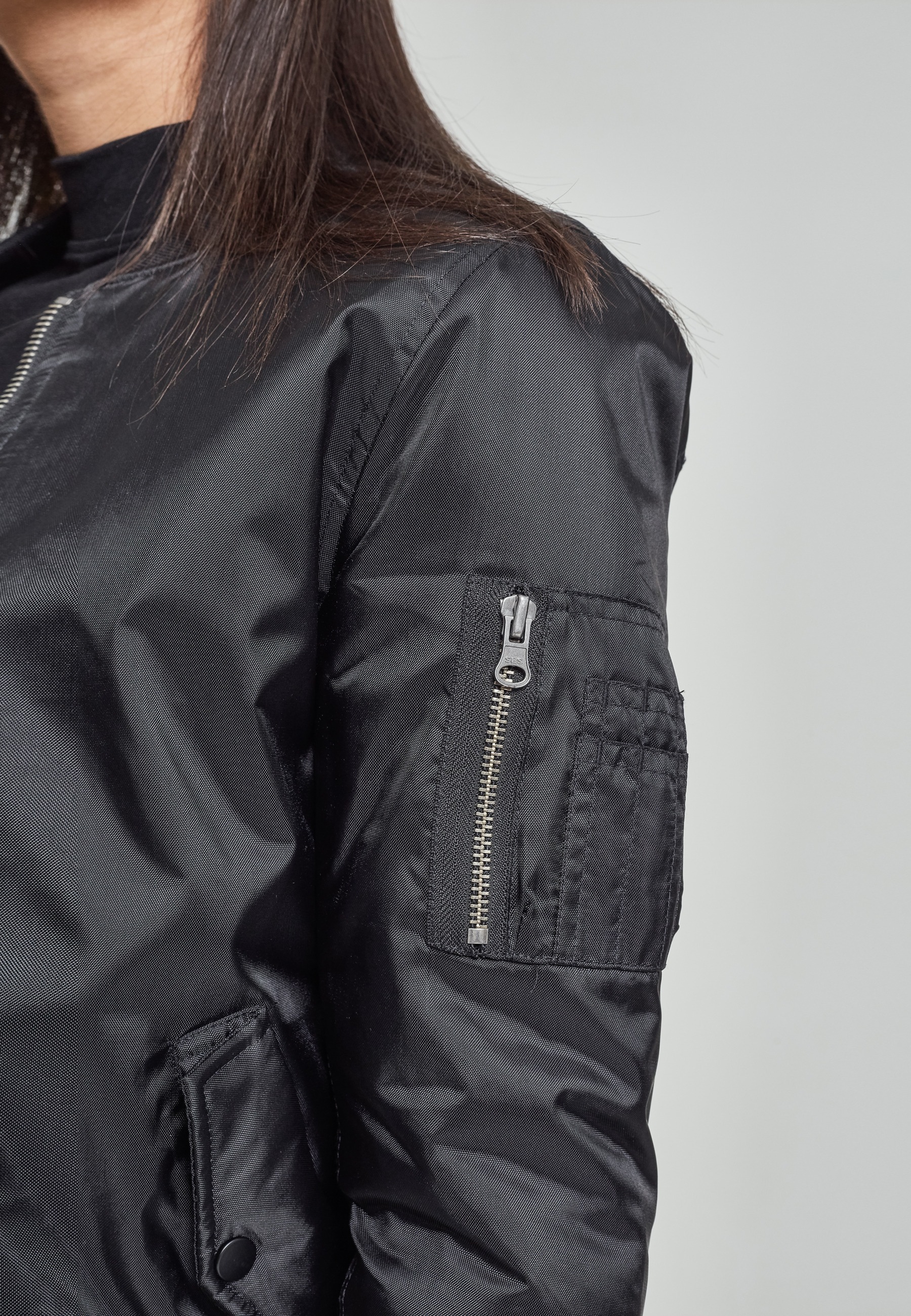 URBAN CLASSICS Allwetterjacke »Urban Classics Damen Ladies Basic Bomber Jacket« 1 Stk. tlg. ohne Kapuze