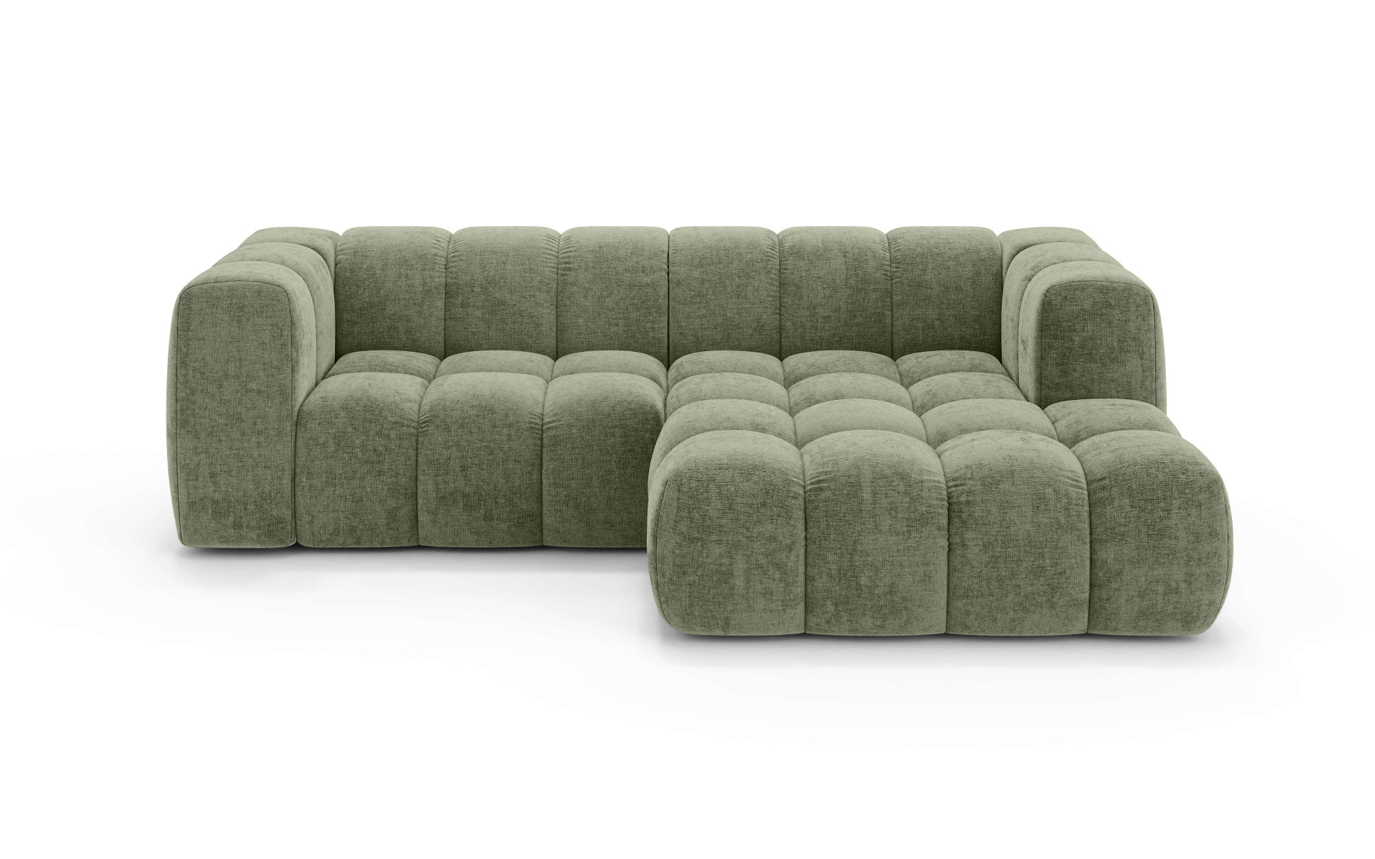 homsy by Ana Johnson Ecksofa »BOUBELLE L-Form, Design-Sofa mit Steppung, Bubble-Optik, Breite 247 cm« hoher Sitzkomfort dank Wellenunterfederung, gemütlich und modern