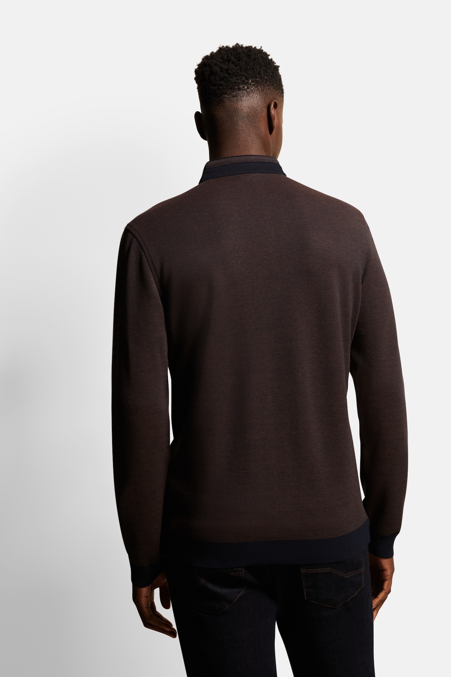 bugatti Langarm-Poloshirt mit Stehkragen günstig online kaufen