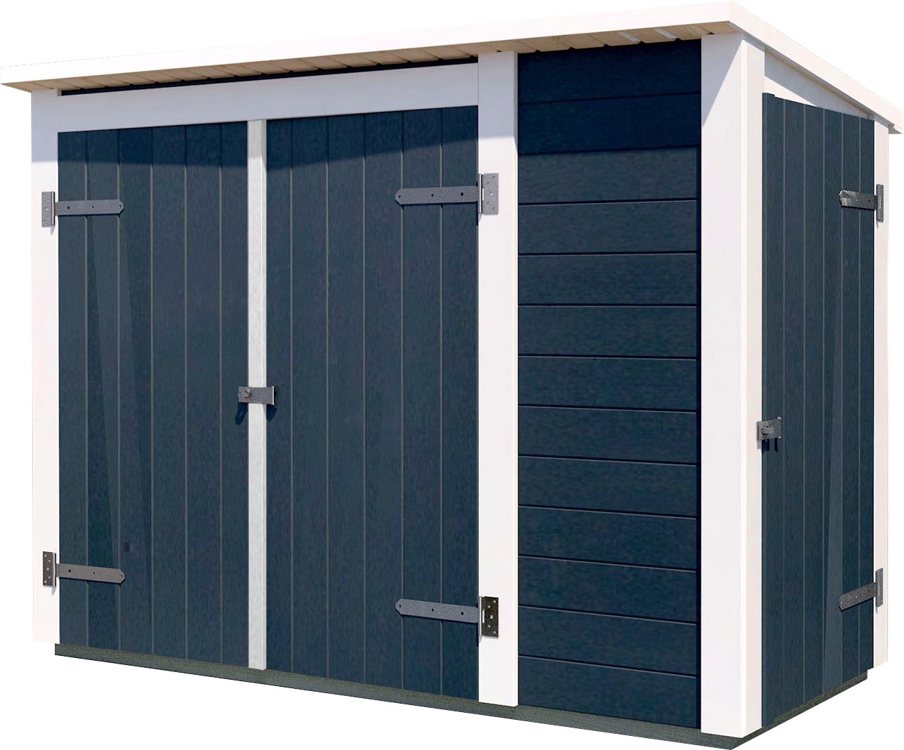 Weka Gartenschrank mit Regalsystem anthrazit 215 x 152 x 95 cm