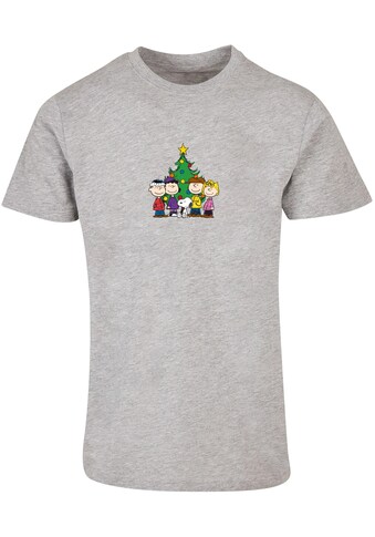 T-Shirt »Merchcode Herren Peanuts Christmas Tree Basic Round Neck T-Shirt«, (1 tlg.)