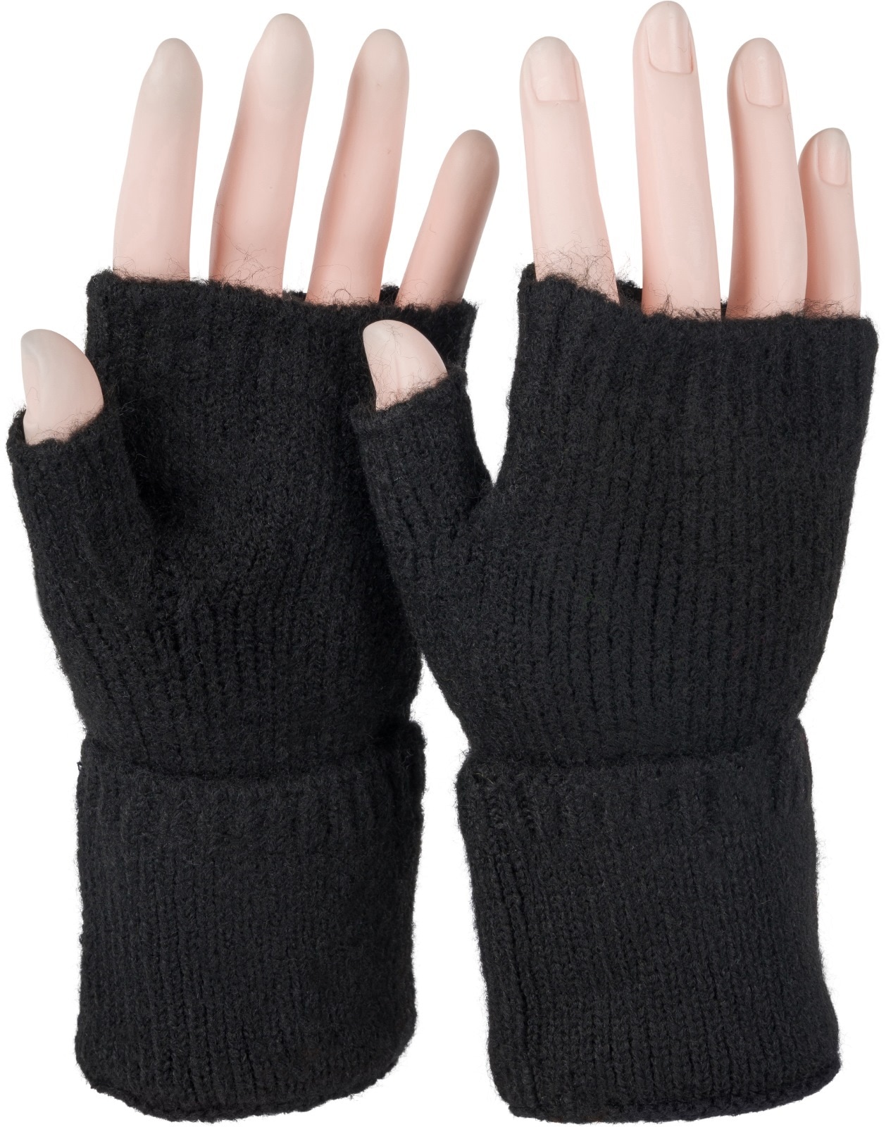 styleBREAKER Strickhandschuhe "Fingerlose Strickhandschuhe Einfarbig" 1 Stk.