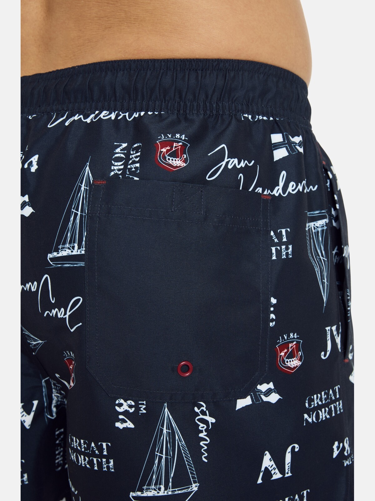 Jan Vanderstorm Badeshorts »Badeshort CORNELIS«, (1 St.), mit maritimen Aufdrucken