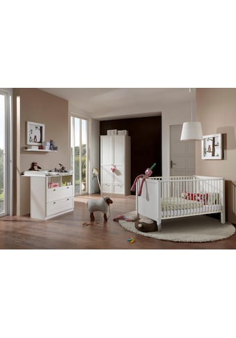 Babyzimmer-Komplettset »Helsingborg«, (Set, 3 St.), Bett + Wickelkommode + 2 trg. Schrank