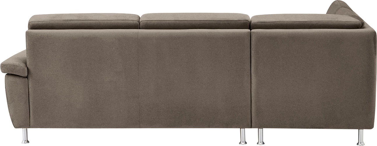 CALIZZA INTERIORS Ecksofa »Onyx L-Form«, Ottomane links oder rechts, wahlweise mit Bettfunktion, Breite 257 cm