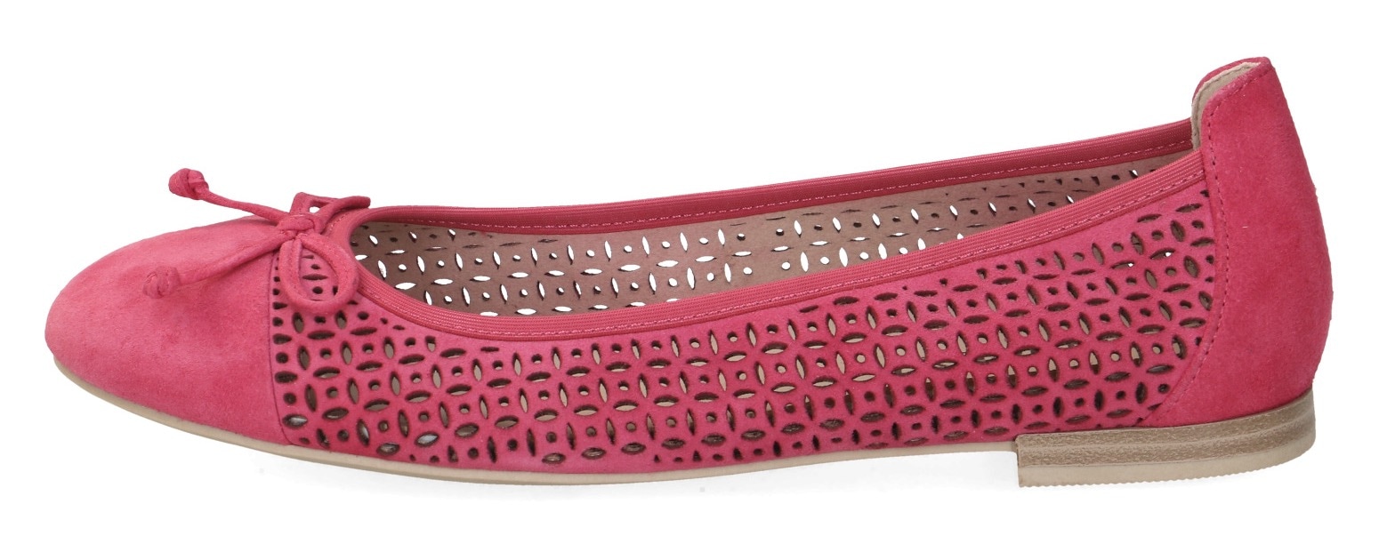 Caprice Ballerina, Blockabsatz, Businessschuh, Bequemschuh mit dezenter Zierschleife