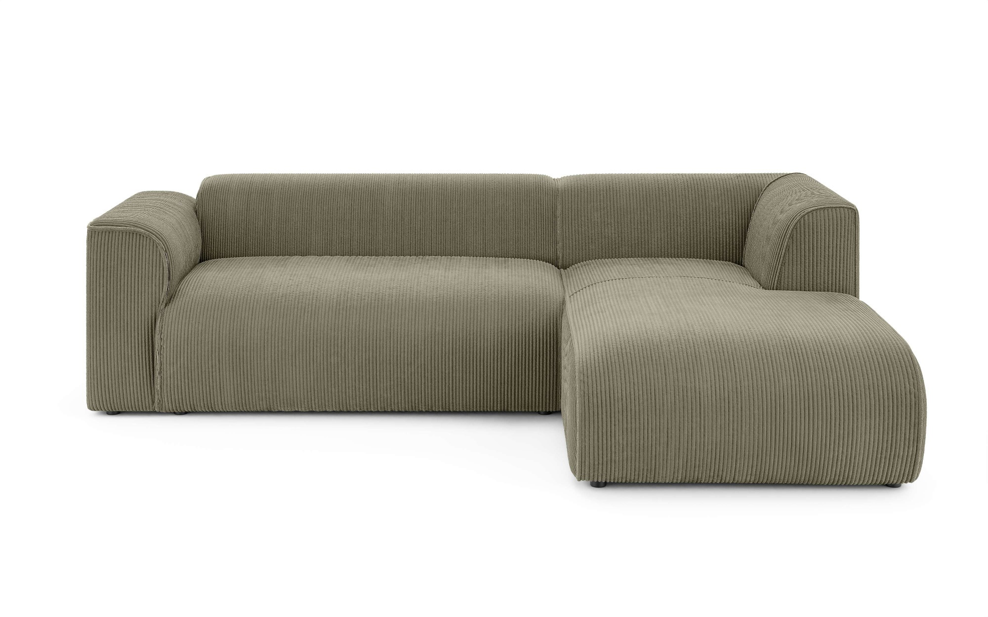 INOSIGN Ecksofa »MERID L-Form (257 cm), zeitlos & stilvolles Design,«, Aufwendig gepolstert, in Cord, Chenille und Struktur