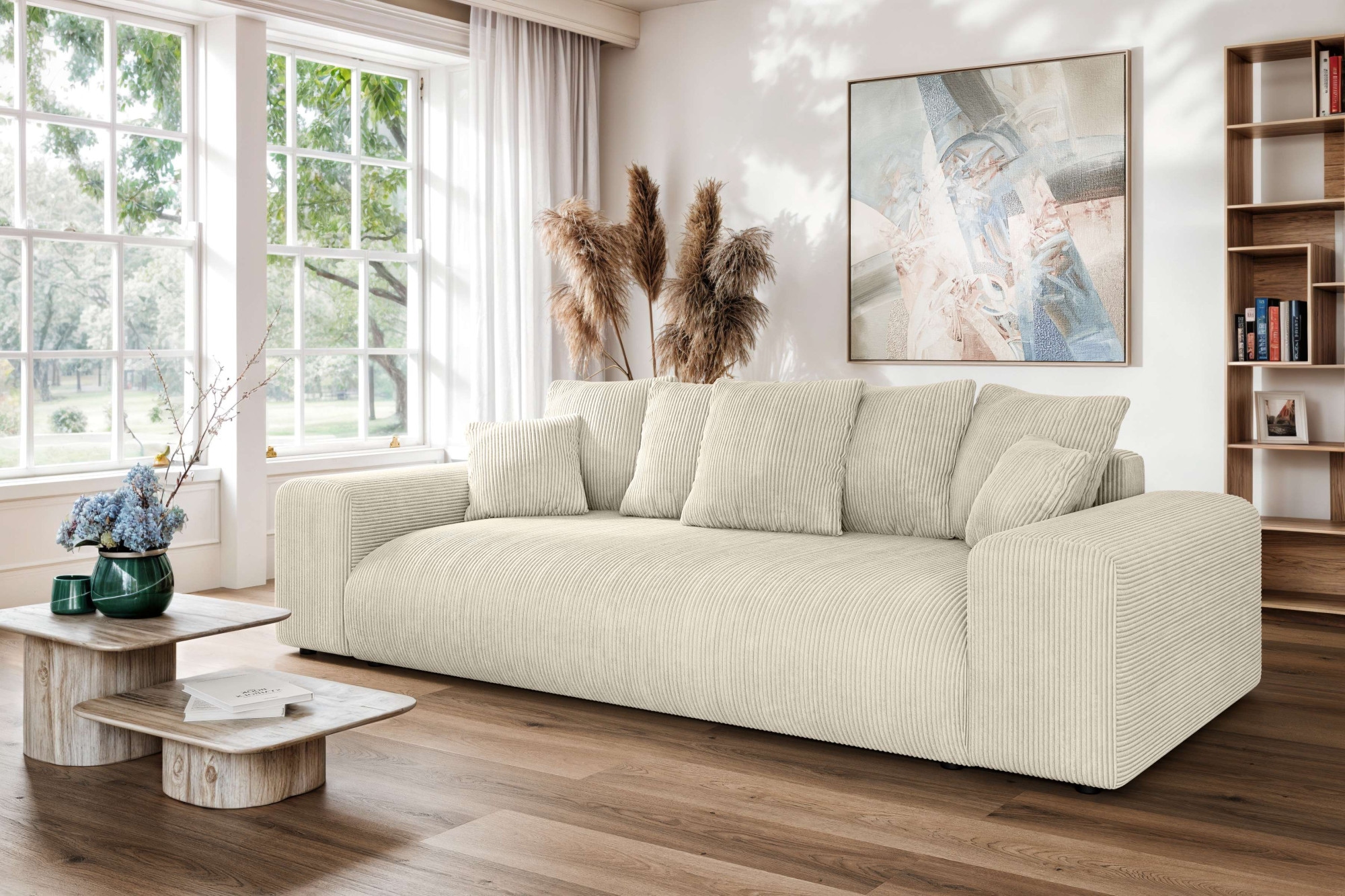 Home affaire Big-Sofa "LAKESIDE 3-Sitzer Schlafsofa mit Bettkasten, Breite günstig online kaufen